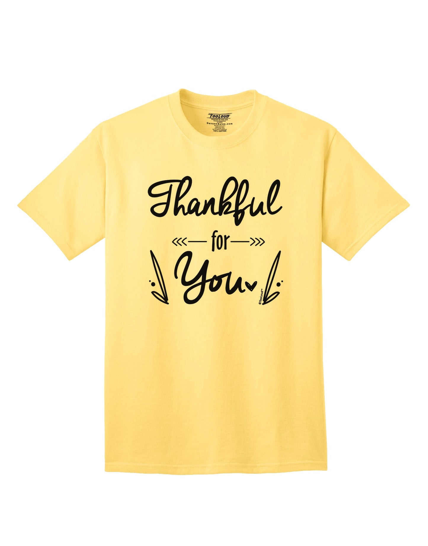 Express your gratitude with our Thankful for you Adult T-Shirt-Mens T-shirts-TooLoud-Yellow-Small-Davson Sales