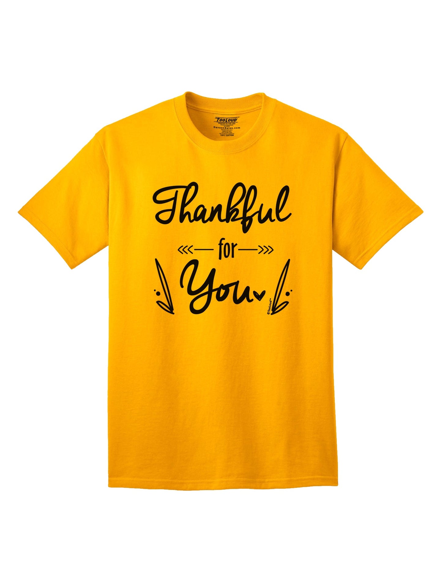 Express your gratitude with our Thankful for you Adult T-Shirt-Mens T-shirts-TooLoud-Gold-Small-Davson Sales
