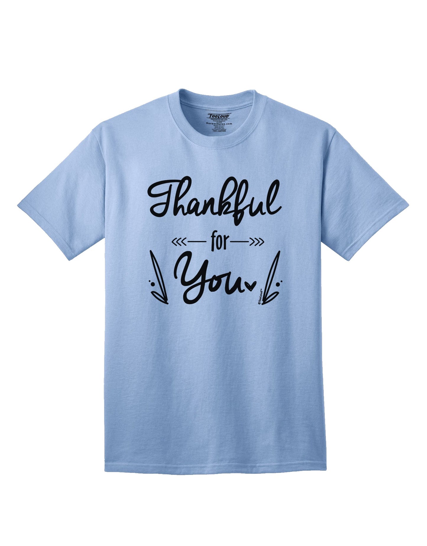 Express your gratitude with our Thankful for you Adult T-Shirt-Mens T-shirts-TooLoud-Light-Blue-Small-Davson Sales