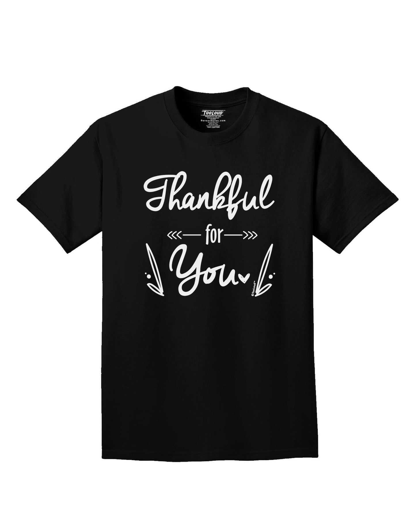 Express your gratitude with our Thankful for you Adult T-Shirt-Mens T-shirts-TooLoud-Black-Small-Davson Sales