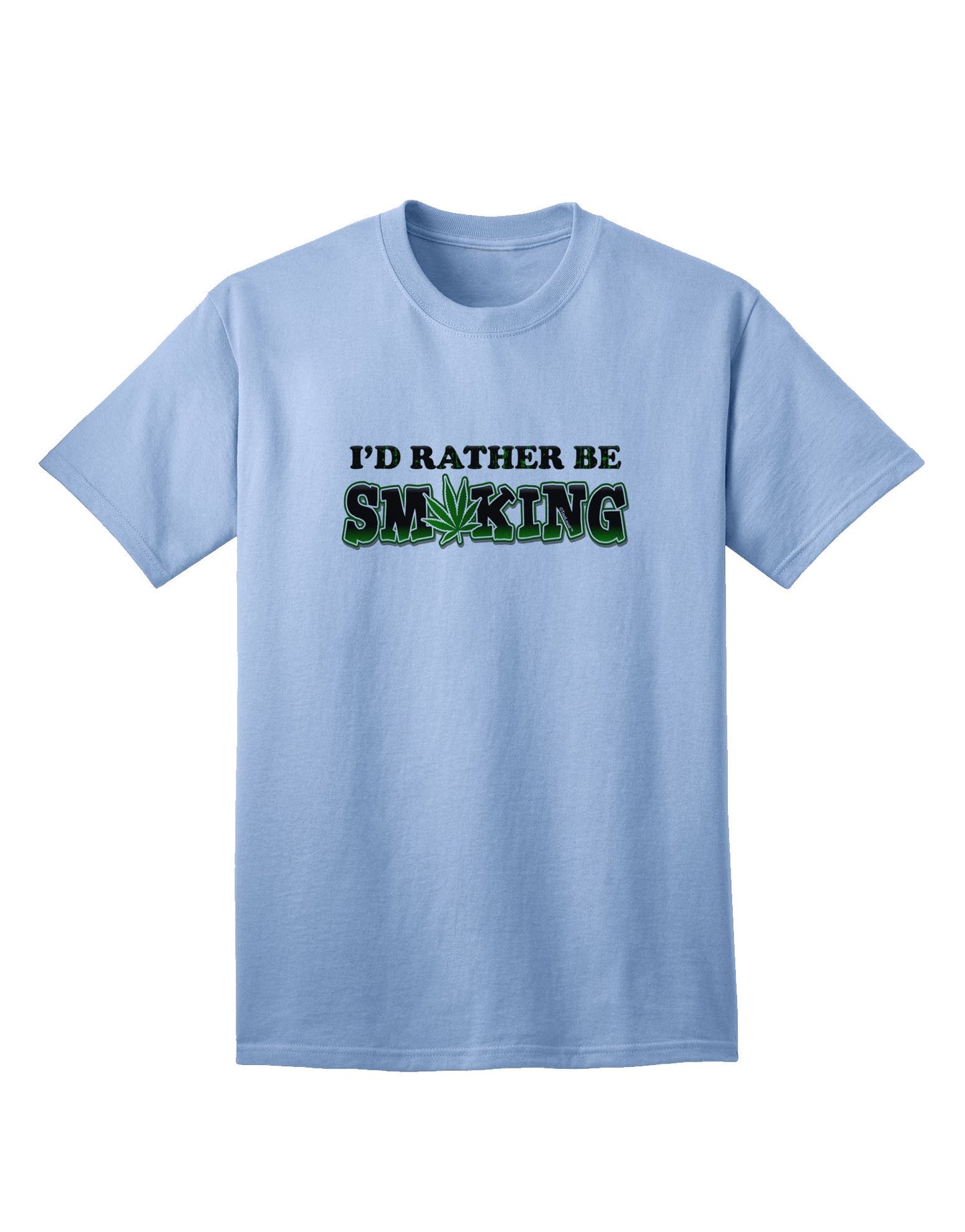 Expressive 'I'd Rather Be Smoking' Adult T-Shirt for Leisure Enthusiasts-Mens T-shirts-TooLoud-Light-Blue-Small-Davson Sales