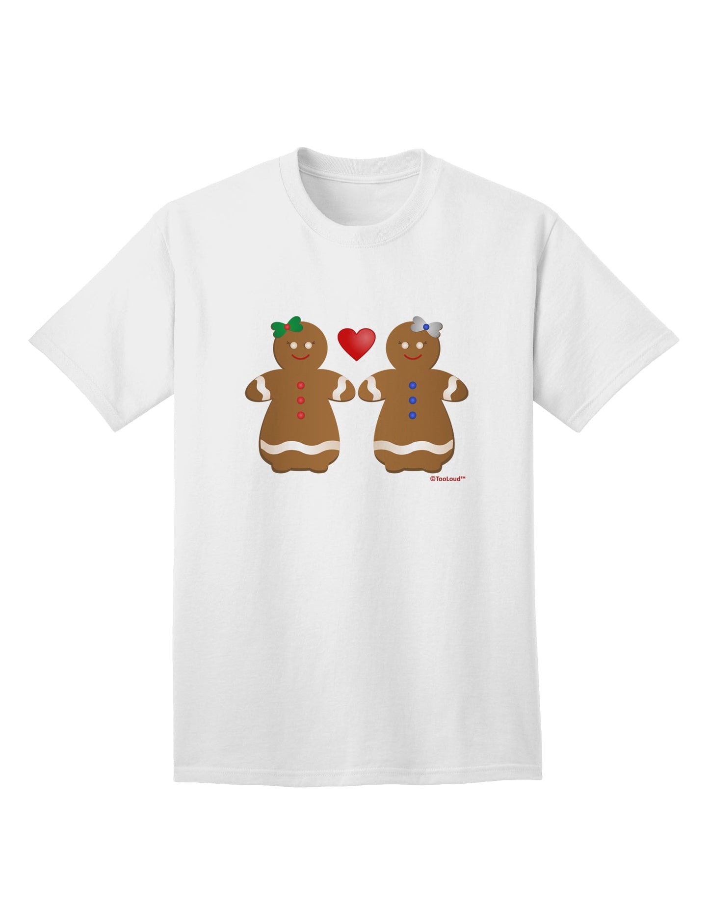Exquisite Gingerbread Woman Couple Adult T-Shirt - A Captivating Addition to Your Wardrobe, Crafted by TooLoud-Mens T-shirts-TooLoud-White-Small-Davson Sales