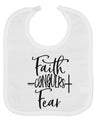 Faith Conquers Fear Baby Bib
