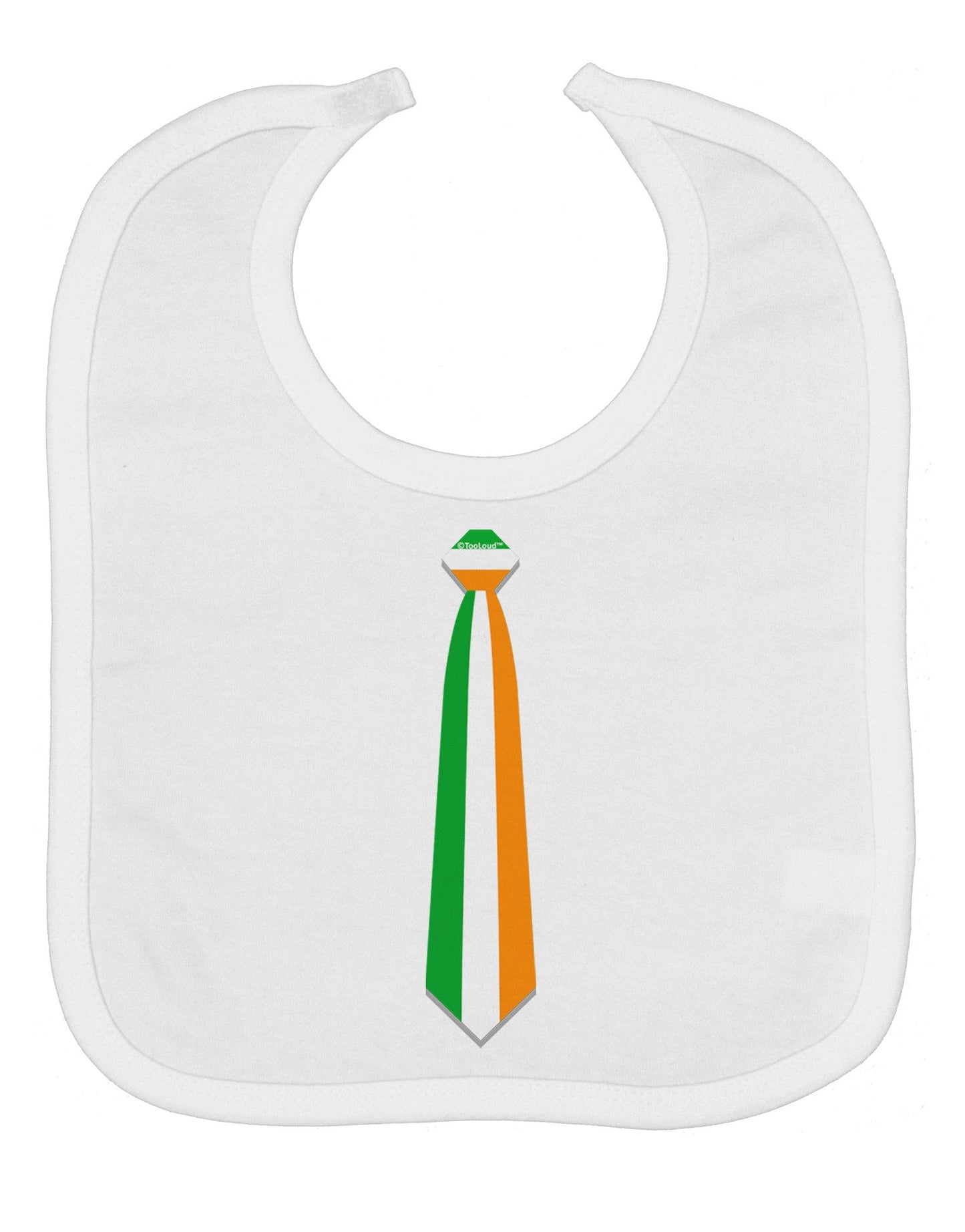 Faux Irish Flag Tie St Patricks Day Baby Bib