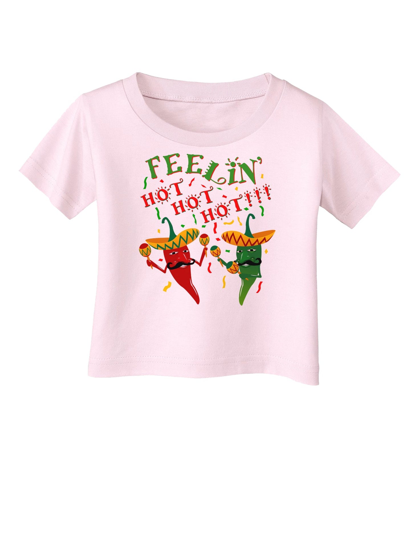 Feelin Hot Hot Hot Chili Peppers Infant T-Shirt-Infant T-Shirt-TooLoud-Light-Pink-06-Months-Davson Sales