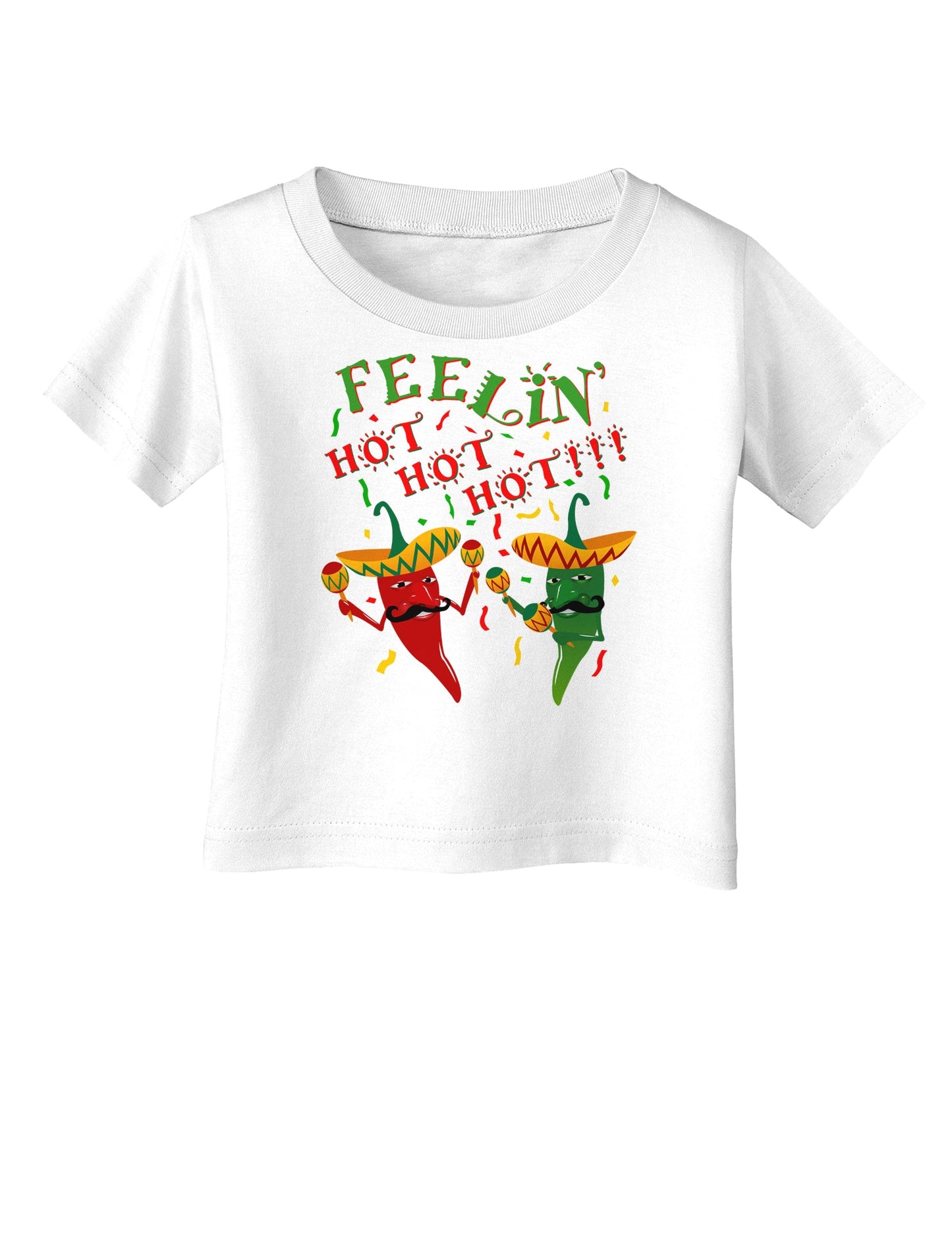 Feelin Hot Hot Hot Chili Peppers Infant T-Shirt-Infant T-Shirt-TooLoud-White-06-Months-Davson Sales