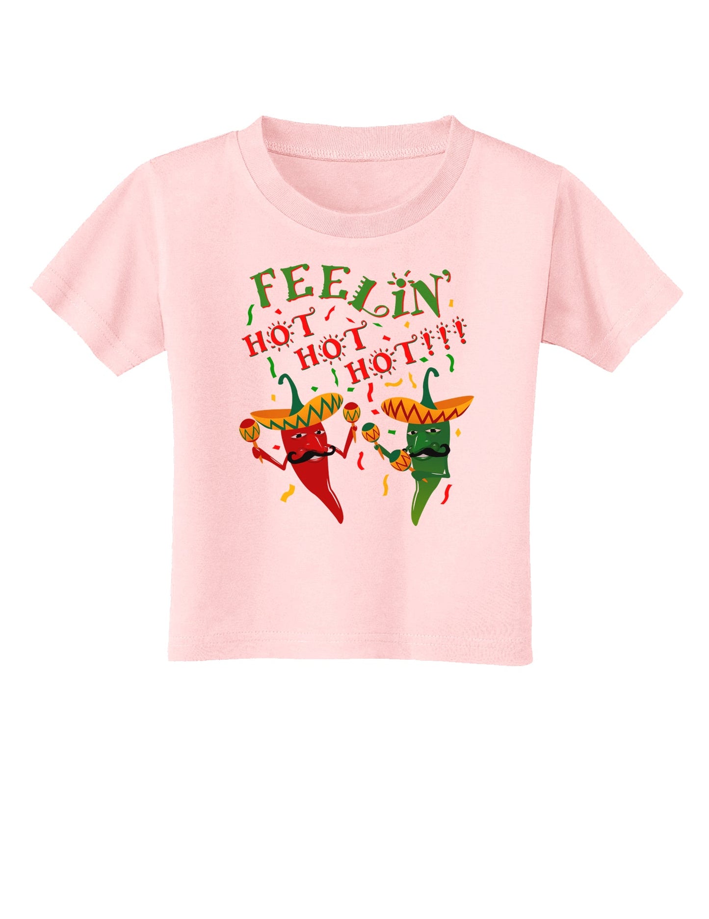Feelin Hot Hot Hot Chili Peppers Toddler T-Shirt-Toddler T-Shirt-TooLoud-Light-Pink-2T-Davson Sales