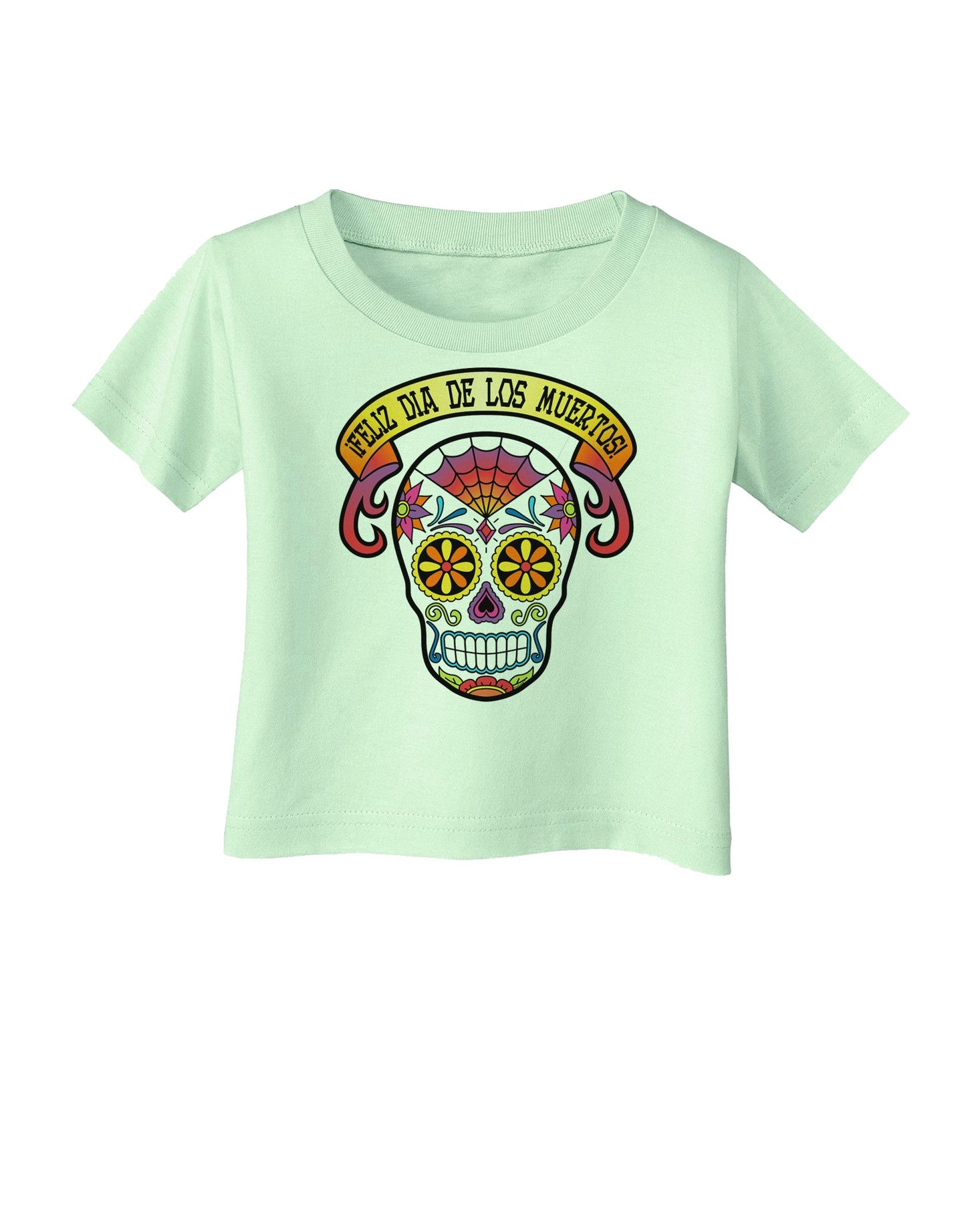 Feliz Dia de los Muertos Calavera Infant T-Shirt-Infant T-Shirt-TooLoud-Light-Green-06-Months-Davson Sales