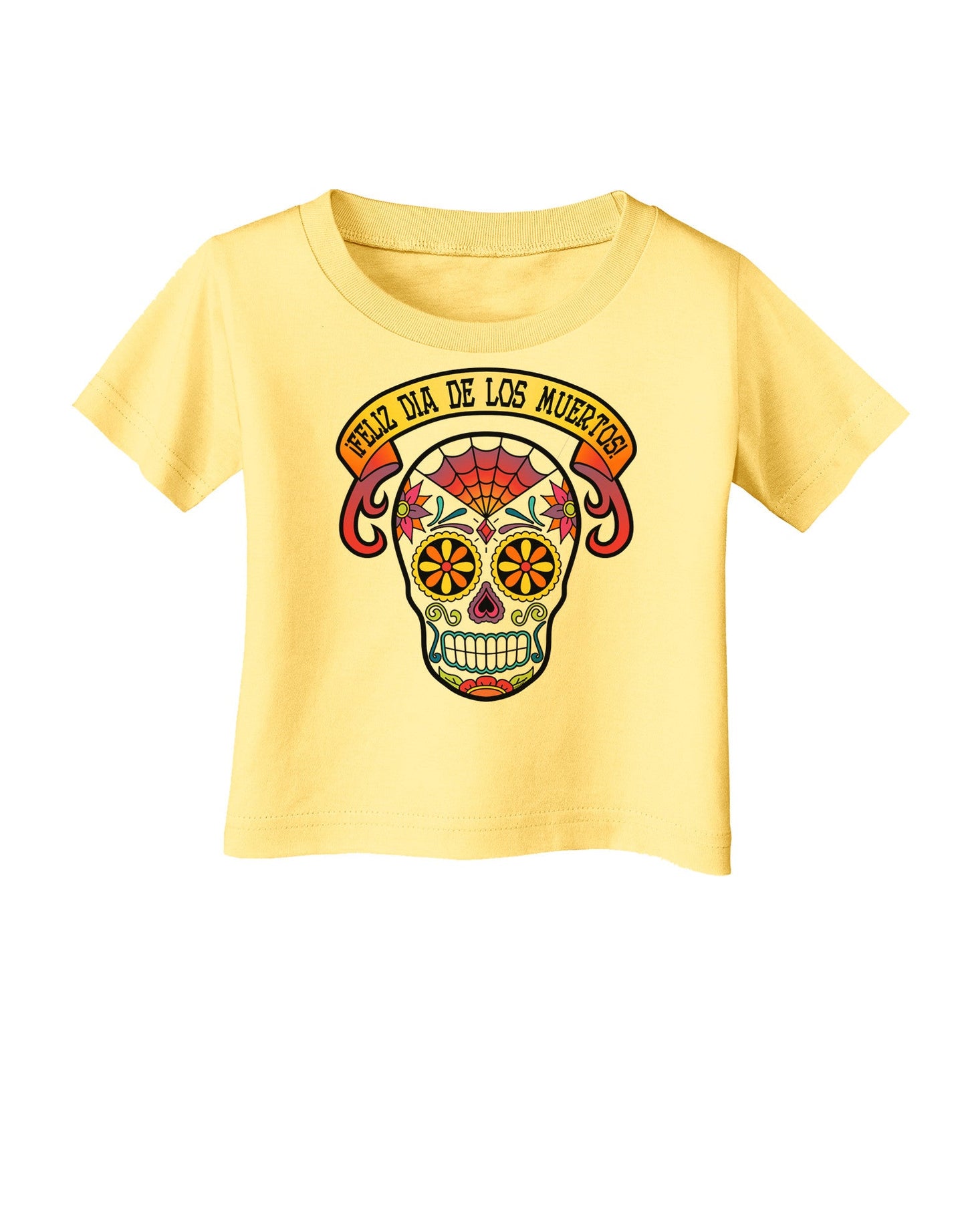 Feliz Dia de los Muertos Calavera Infant T-Shirt-Infant T-Shirt-TooLoud-Daffodil-Yellow-06-Months-Davson Sales