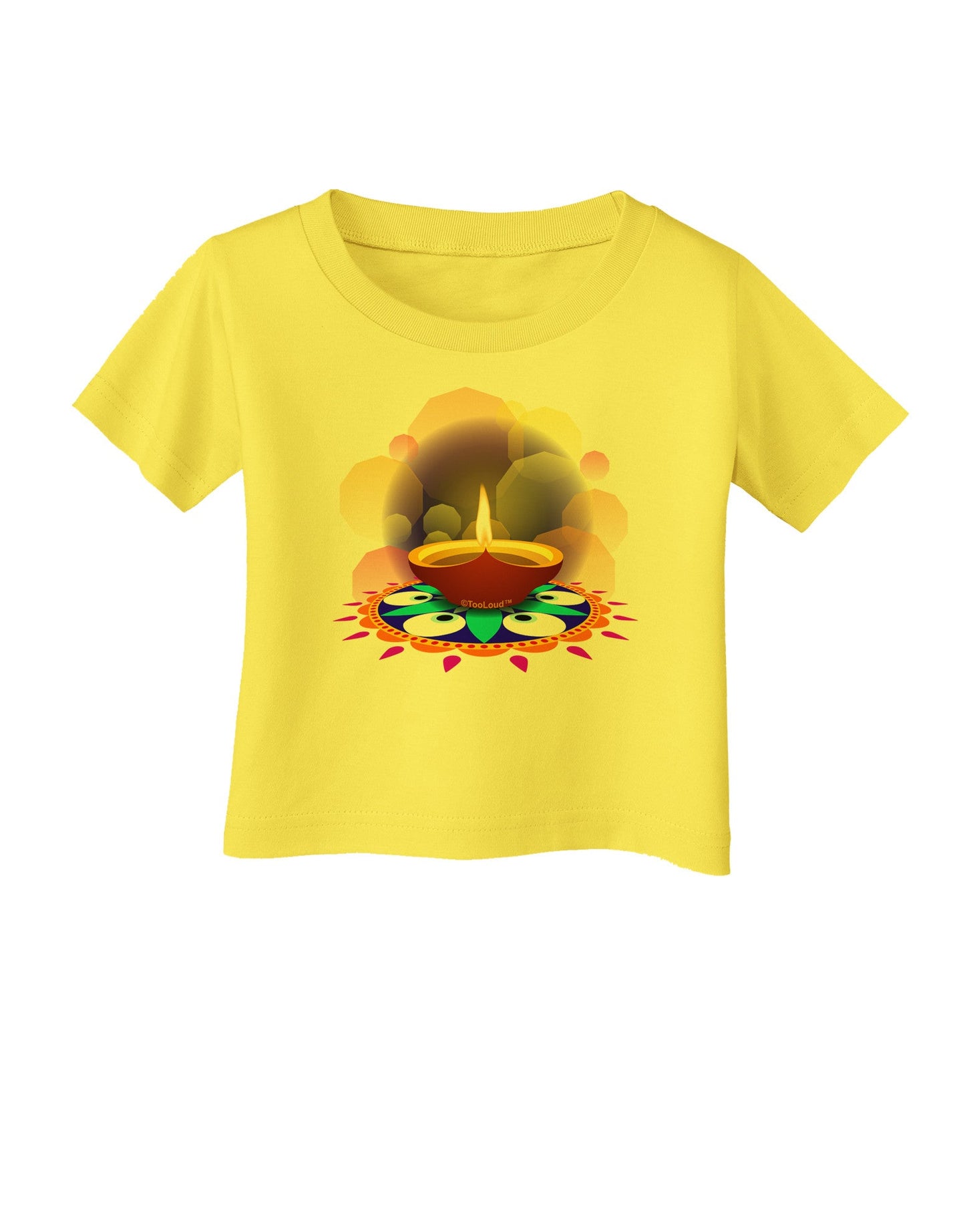 Festive Diya and Rangoli Infant T-Shirt-Infant T-Shirt-TooLoud-Yellow-06-Months-Davson Sales
