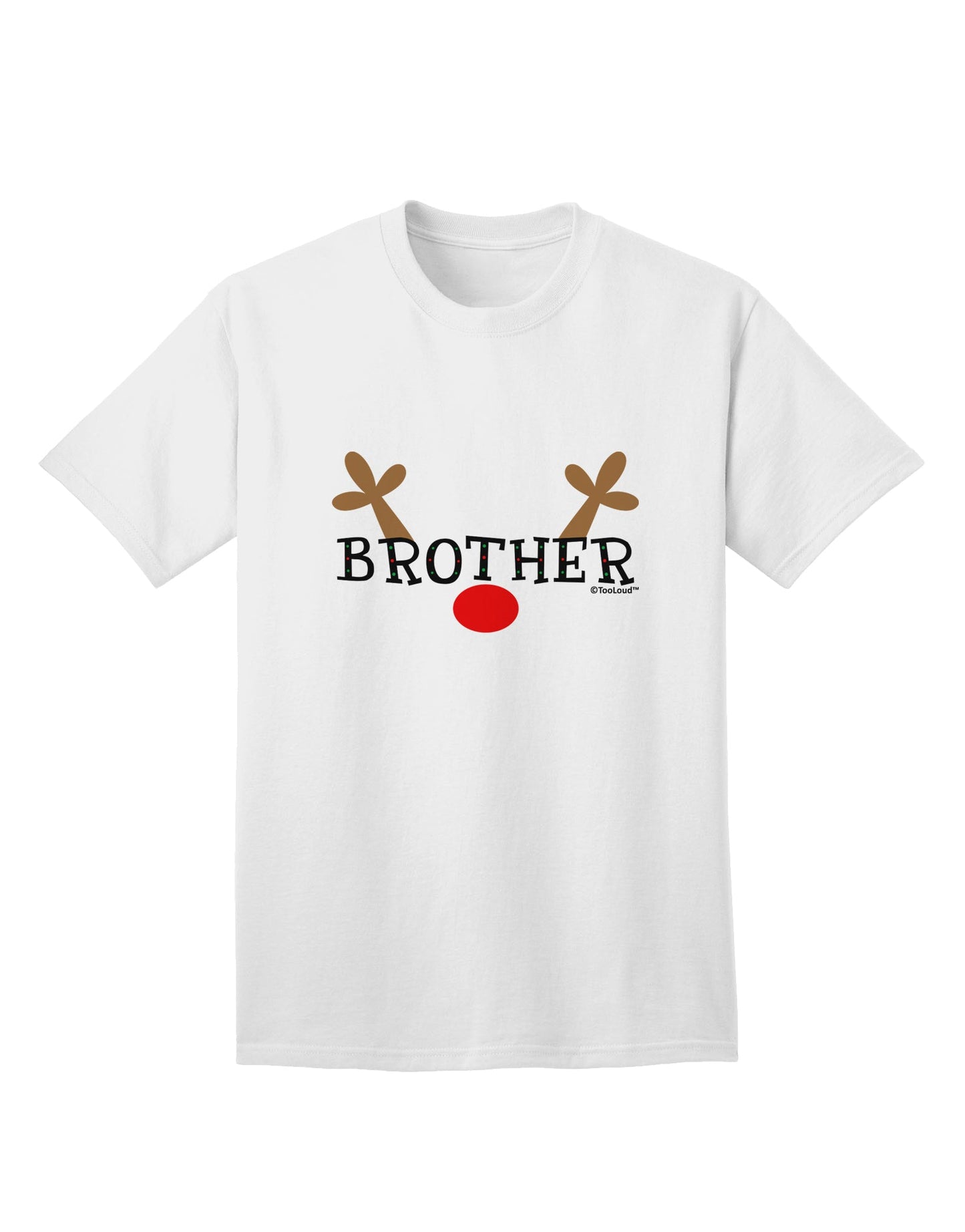 Festive Family Christmas Collection: Reindeer-themed Brother Adult T-Shirt by TooLoud-Mens T-shirts-TooLoud-White-Small-Davson Sales
