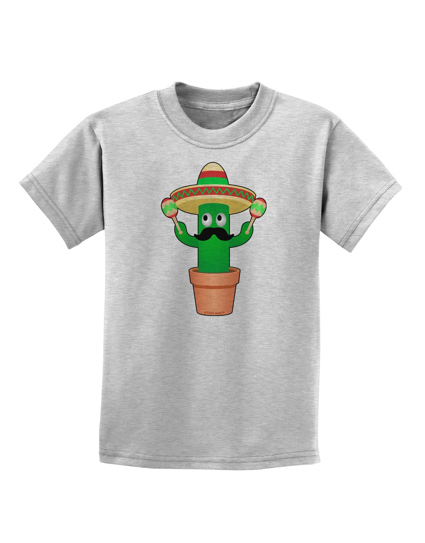 Fiesta Cactus Childrens T-Shirt-Childrens T-Shirt-TooLoud-AshGray-X-Small-Davson Sales