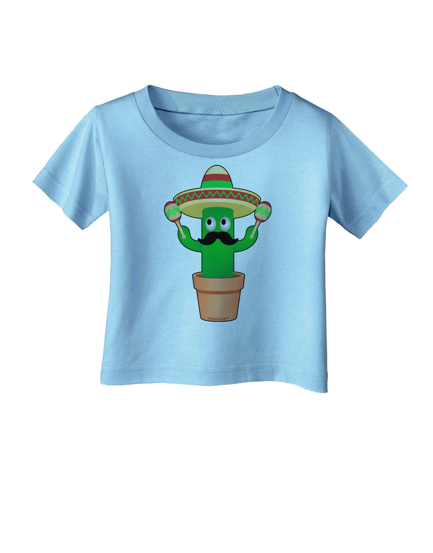 Fiesta Cactus Infant T-Shirt-Infant T-Shirt-TooLoud-Aquatic-Blue-06-Months-Davson Sales