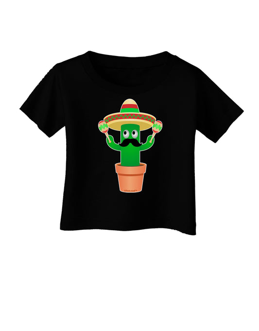 Fiesta Cactus Infant T-Shirt Dark-Infant T-Shirt-TooLoud-Black-06-Months-Davson Sales