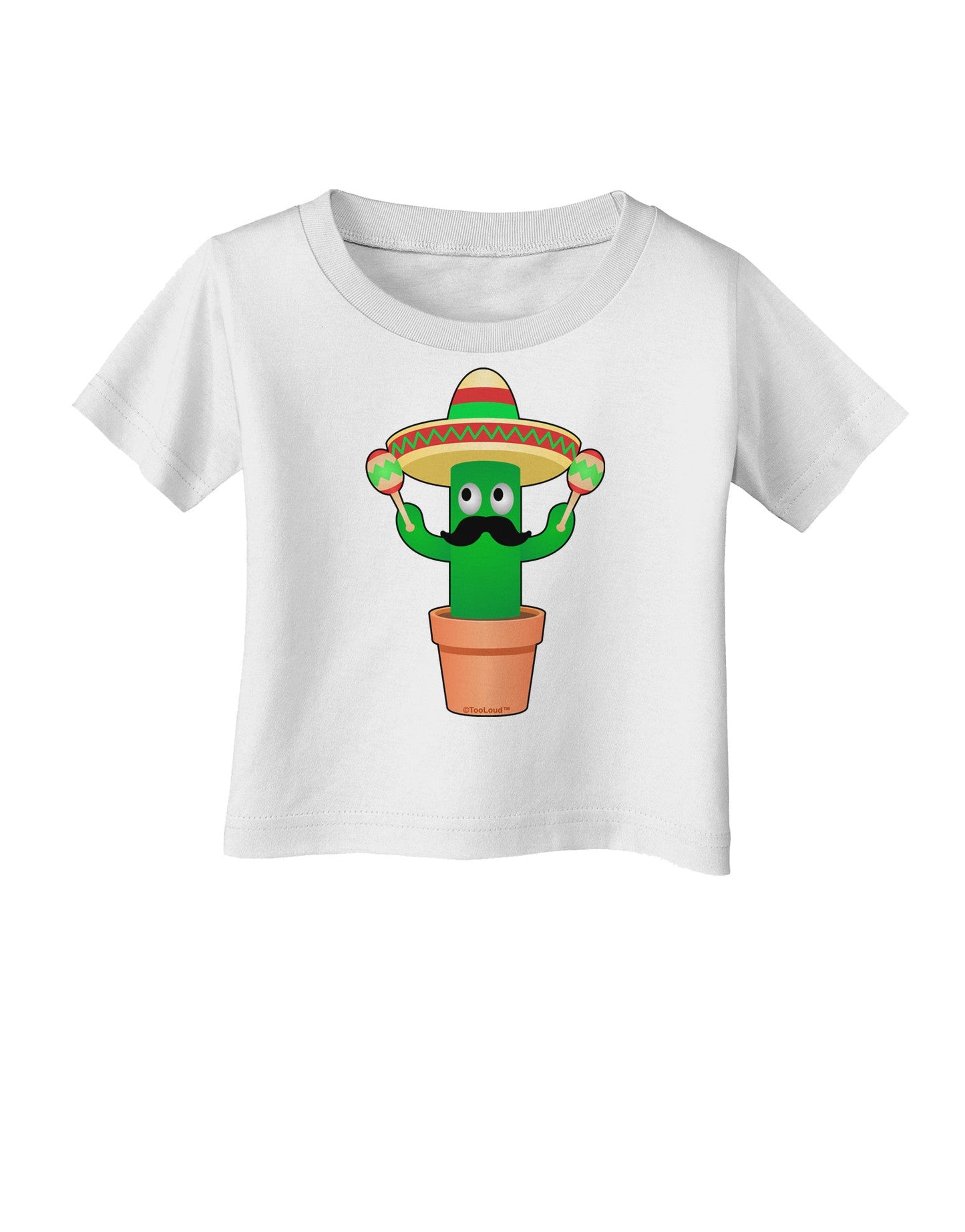 Fiesta Cactus Infant T-Shirt-Infant T-Shirt-TooLoud-White-06-Months-Davson Sales