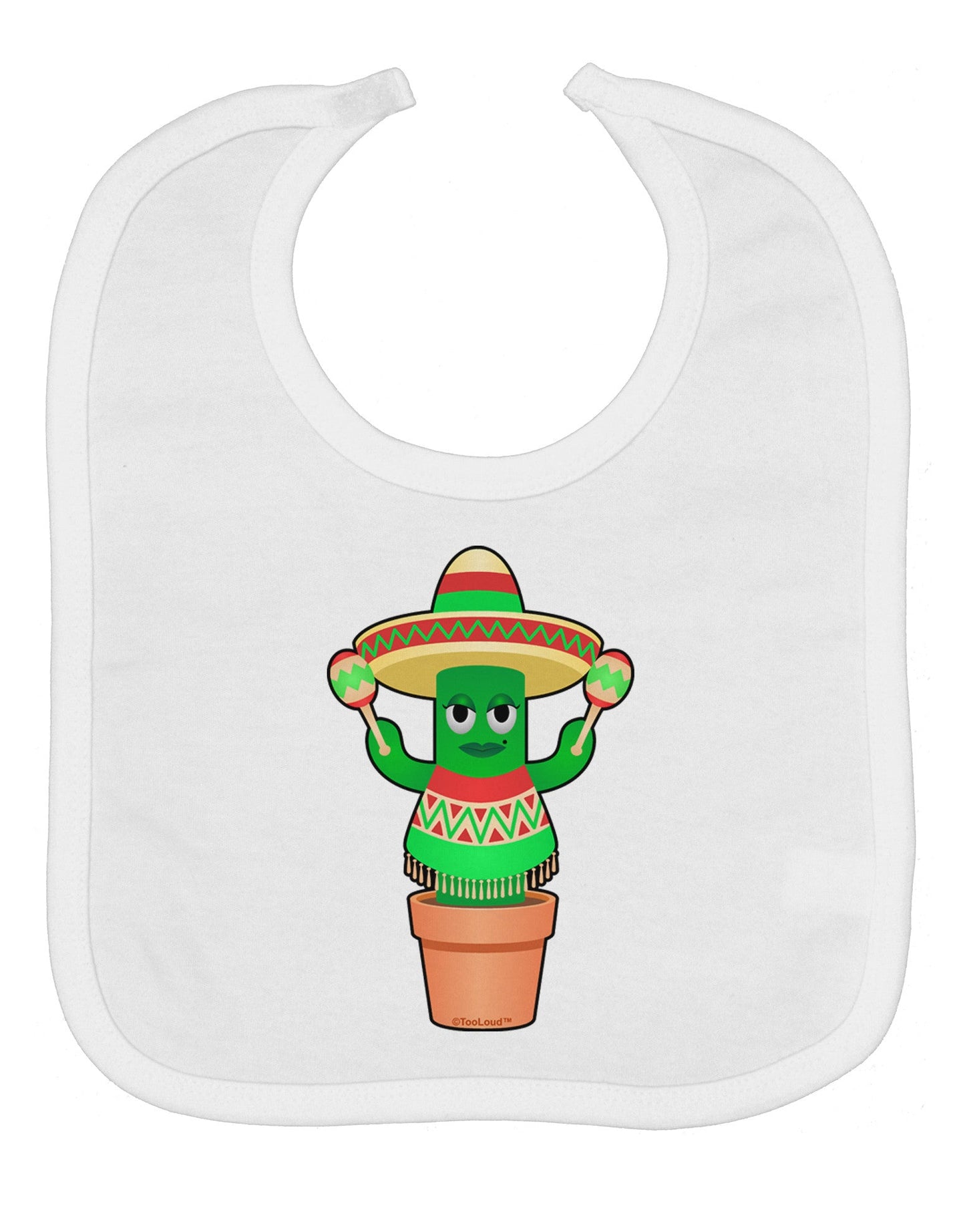 Fiesta Cactus Poncho Baby Bib