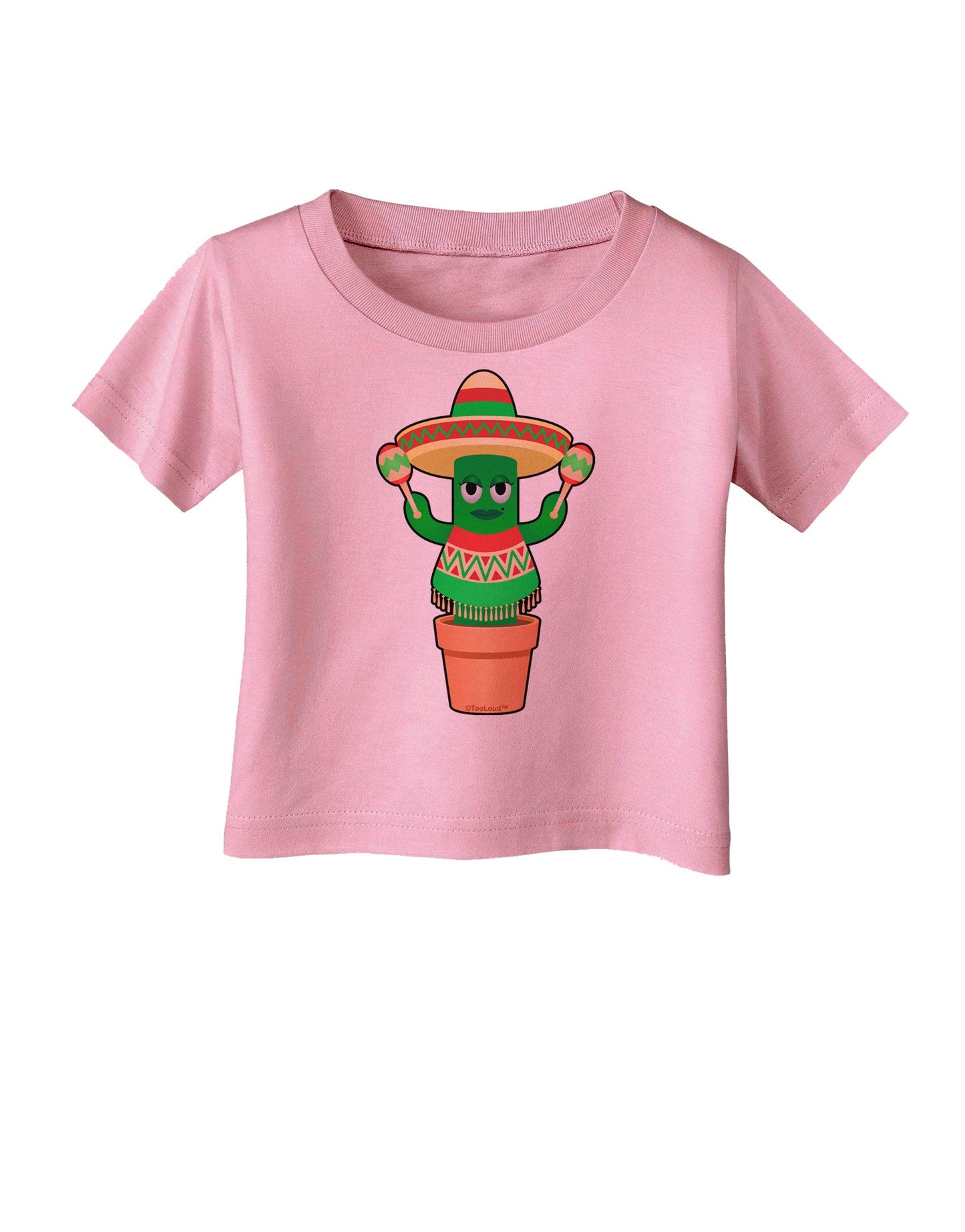 Fiesta Cactus Poncho Infant T-Shirt-Infant T-Shirt-TooLoud-Candy-Pink-06-Months-Davson Sales