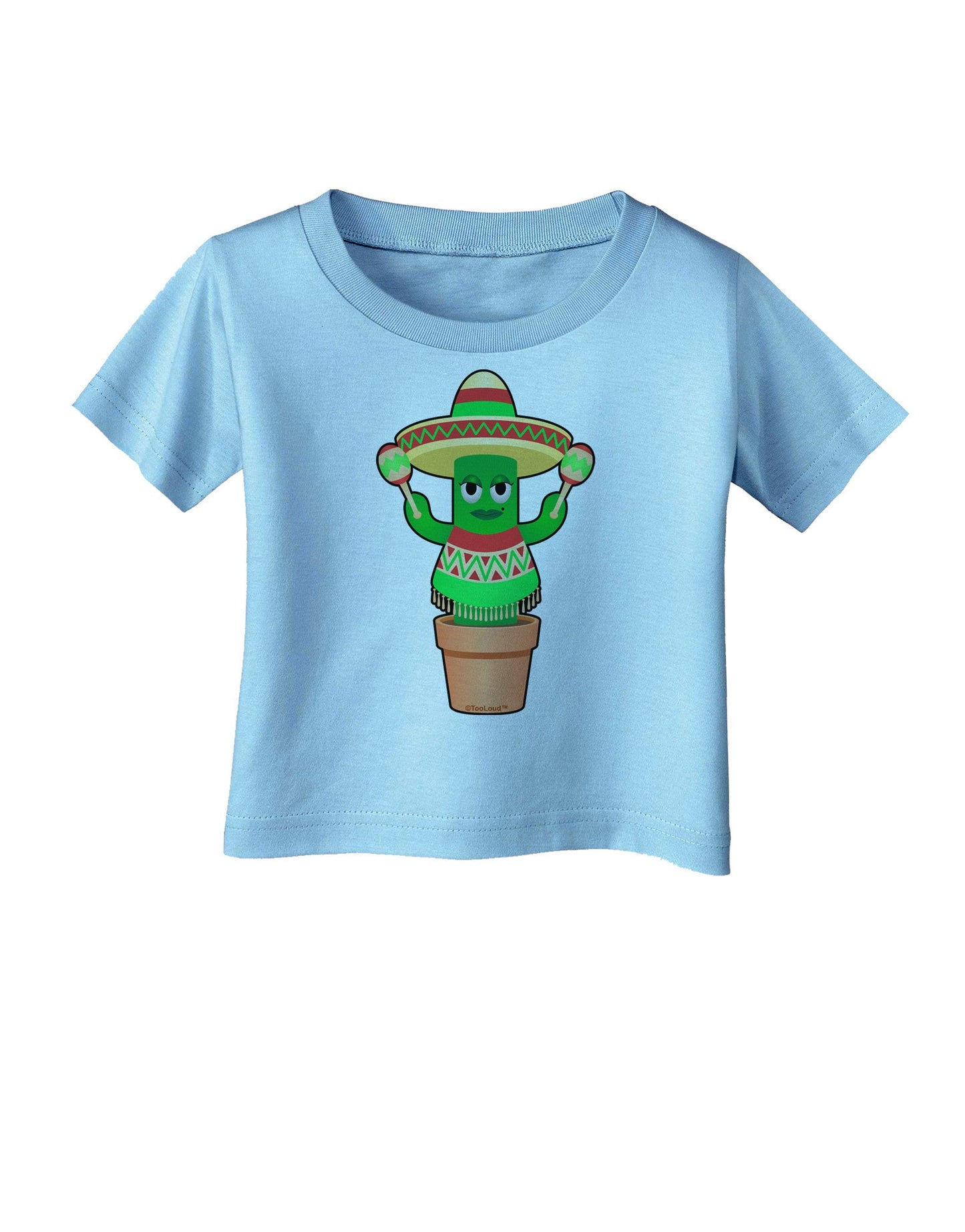 Fiesta Cactus Poncho Infant T-Shirt-Infant T-Shirt-TooLoud-Aquatic-Blue-06-Months-Davson Sales