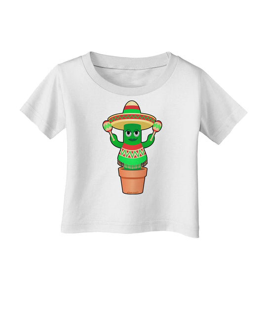 Fiesta Cactus Poncho Infant T-Shirt-Infant T-Shirt-TooLoud-White-06-Months-Davson Sales