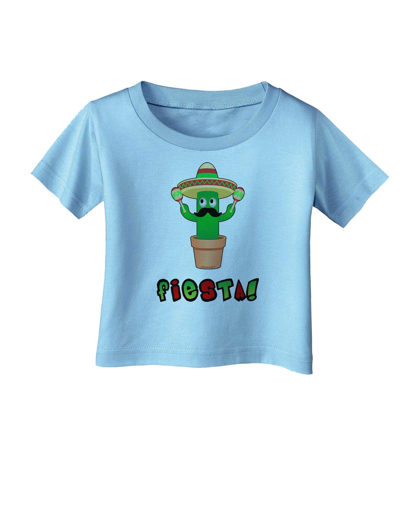Fiesta Cactus Text Infant T-Shirt-Infant T-Shirt-TooLoud-Aquatic-Blue-06-Months-Davson Sales