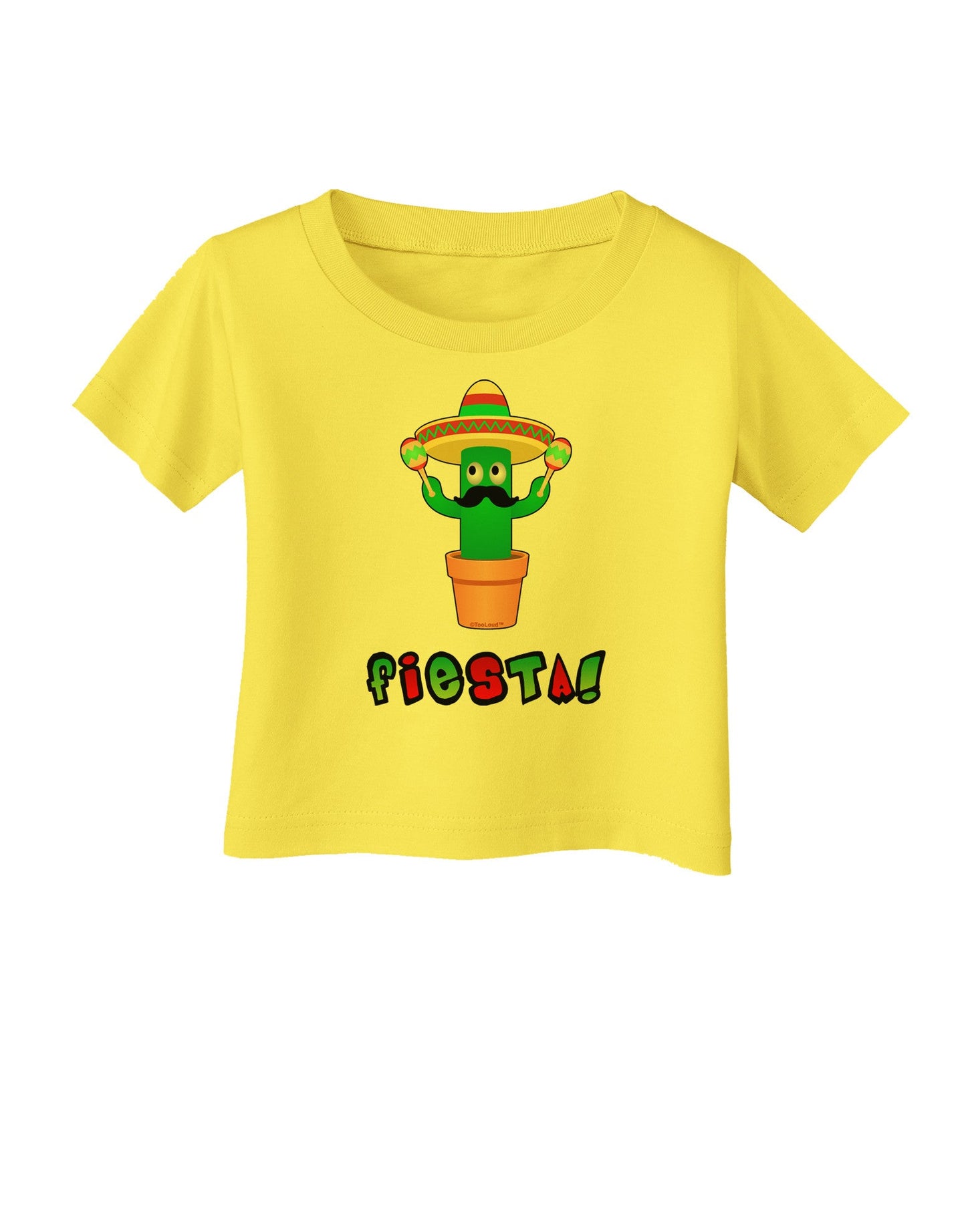 Fiesta Cactus Text Infant T-Shirt-Infant T-Shirt-TooLoud-Yellow-06-Months-Davson Sales