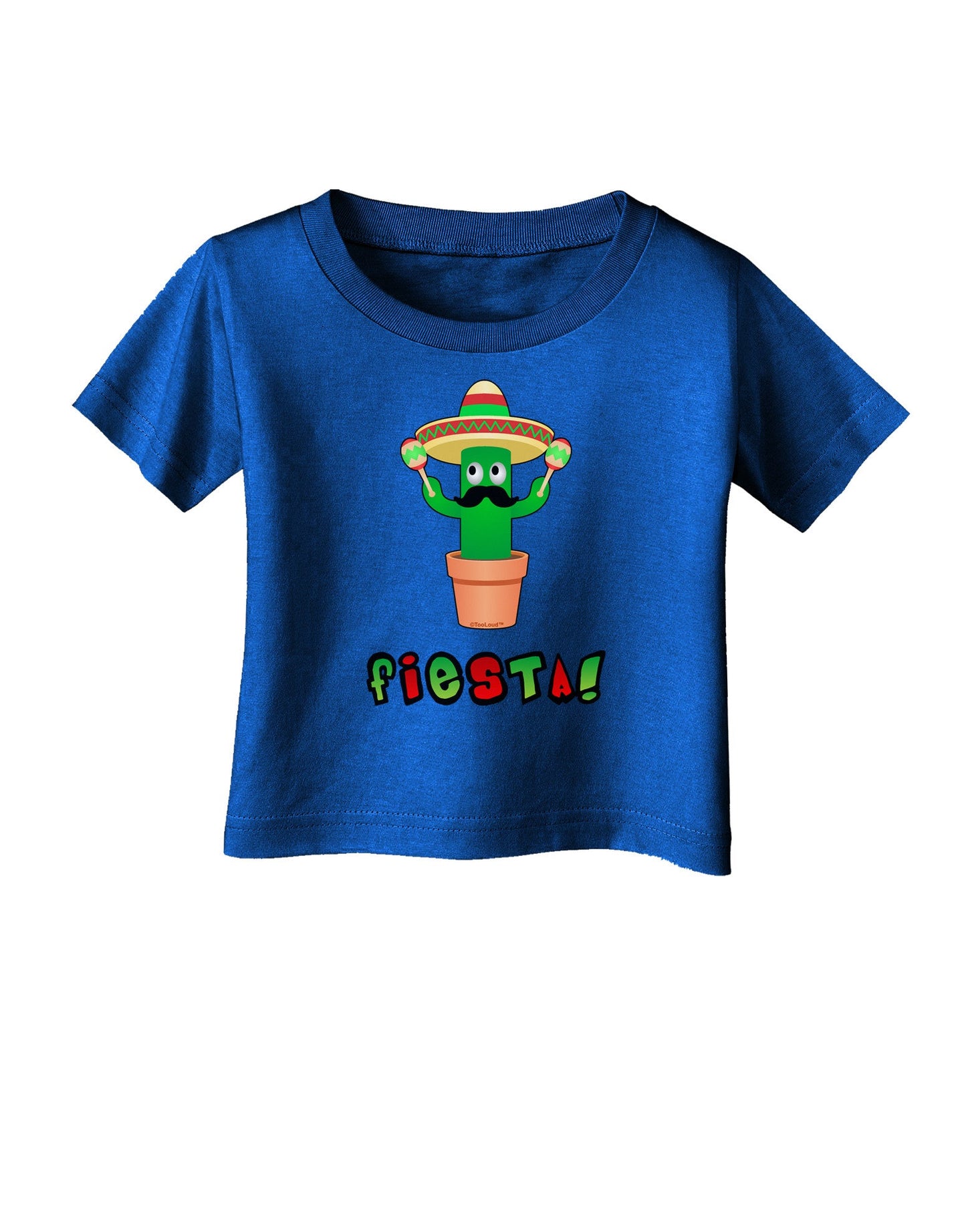 Fiesta Cactus Text Infant T-Shirt Dark-Infant T-Shirt-TooLoud-Royal-Blue-06-Months-Davson Sales