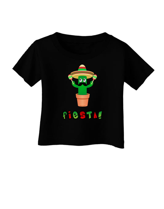 Fiesta Cactus Text Infant T-Shirt Dark-Infant T-Shirt-TooLoud-Black-06-Months-Davson Sales