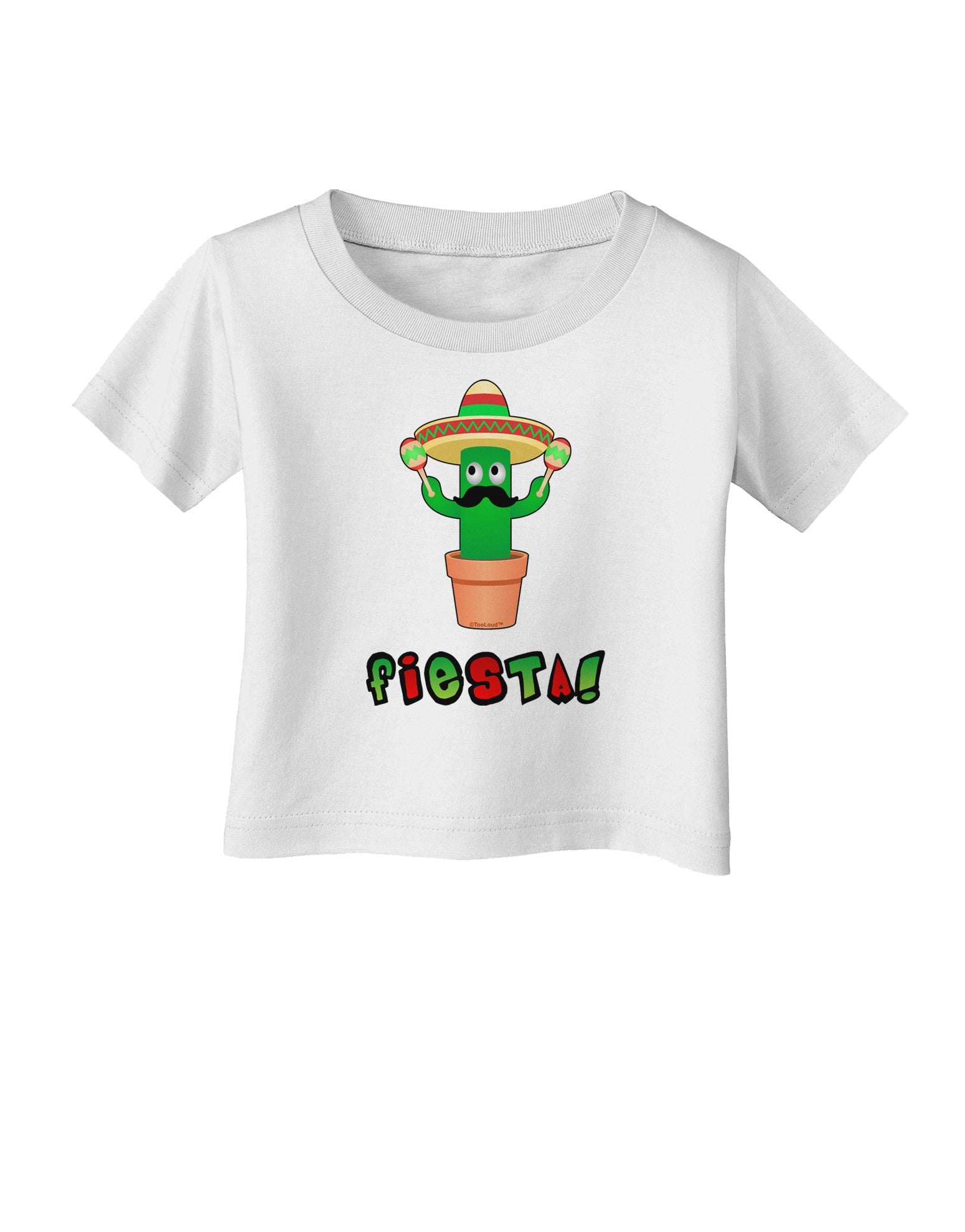 Fiesta Cactus Text Infant T-Shirt-Infant T-Shirt-TooLoud-White-06-Months-Davson Sales