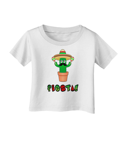 Fiesta Cactus Text Infant T-Shirt-Infant T-Shirt-TooLoud-White-06-Months-Davson Sales