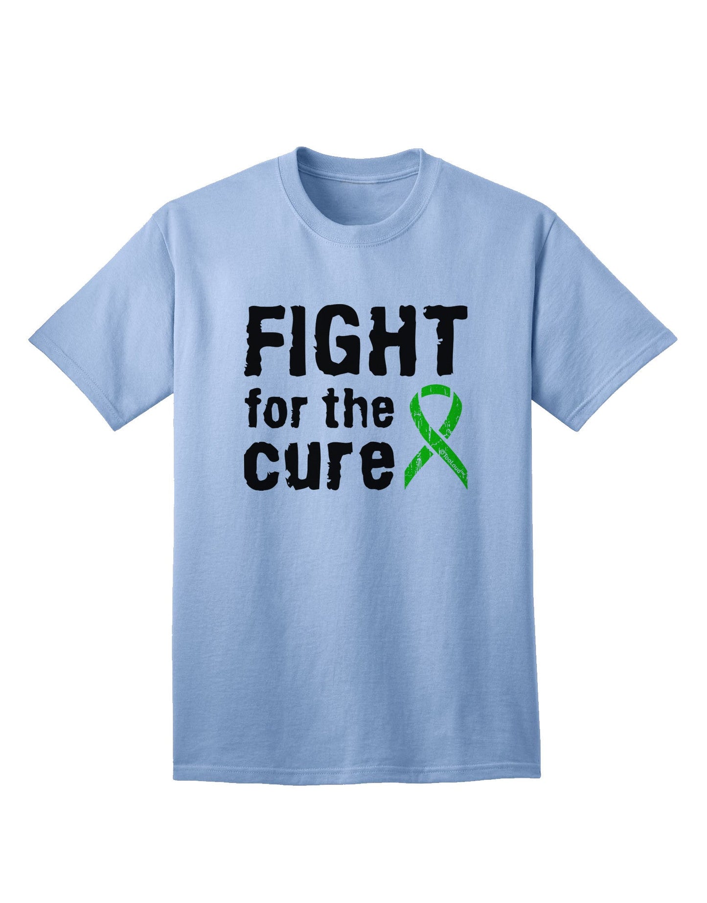 Fight for the Cure - Lime Green Ribbon Lyme Disease Adult T-Shirt-Mens T-Shirt-TooLoud-Light-Blue-Small-Davson Sales
