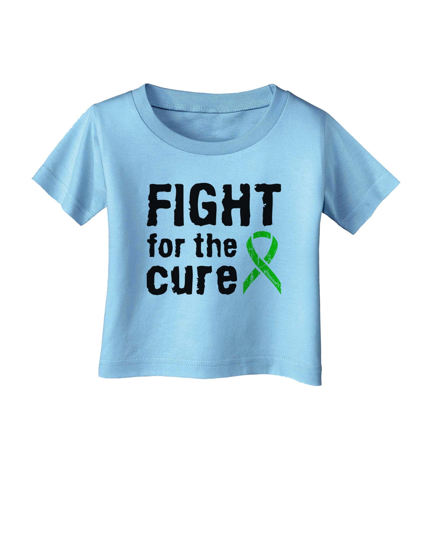Fight for the Cure - Lime Green Ribbon Lyme Disease Infant T-Shirt-Infant T-Shirt-TooLoud-Aquatic-Blue-06-Months-Davson Sales