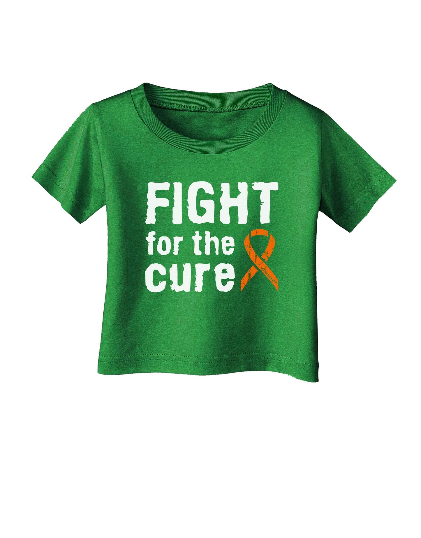Fight for the Cure - Orange Ribbon Leukemia Infant T-Shirt Dark-Infant T-Shirt-TooLoud-Clover-Green-06-Months-Davson Sales