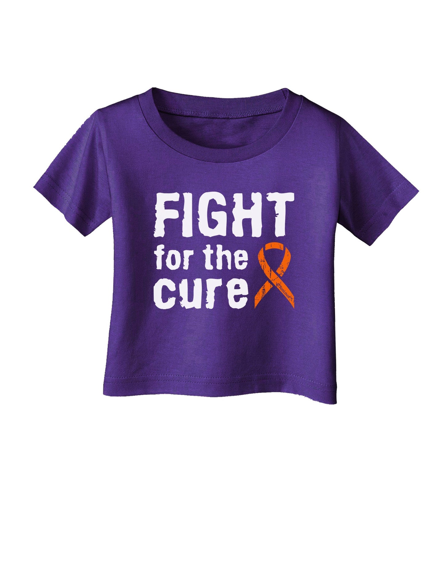 Fight for the Cure - Orange Ribbon Leukemia Infant T-Shirt Dark-Infant T-Shirt-TooLoud-Purple-06-Months-Davson Sales
