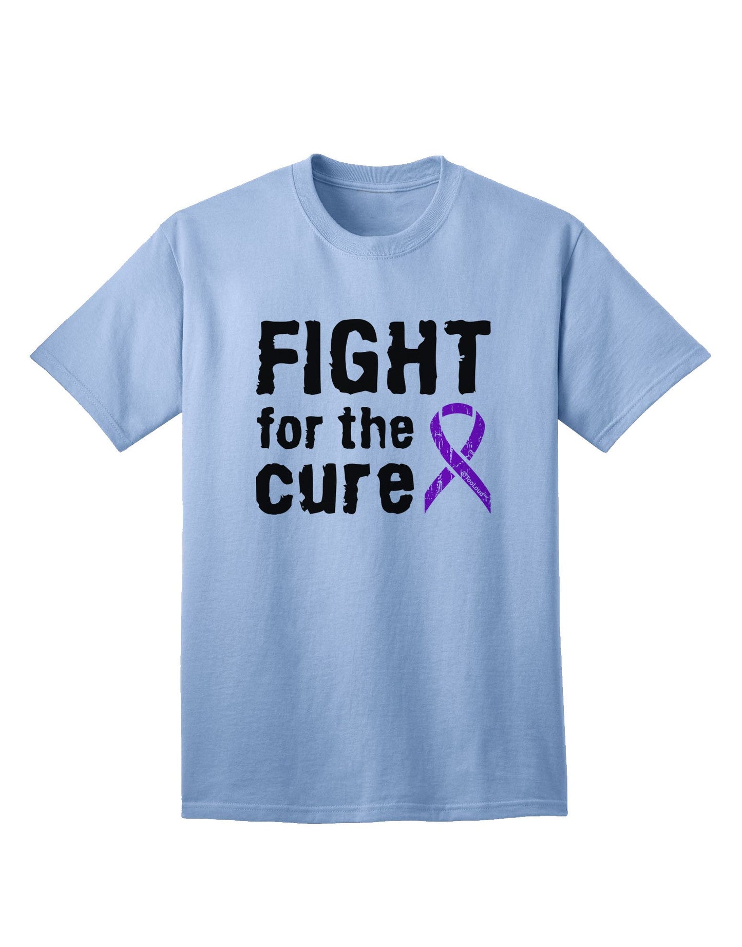 Fight for the Cure - Purple Ribbon Alzheimers Disease Adult T-Shirt-Mens T-Shirt-TooLoud-Light-Blue-Small-Davson Sales
