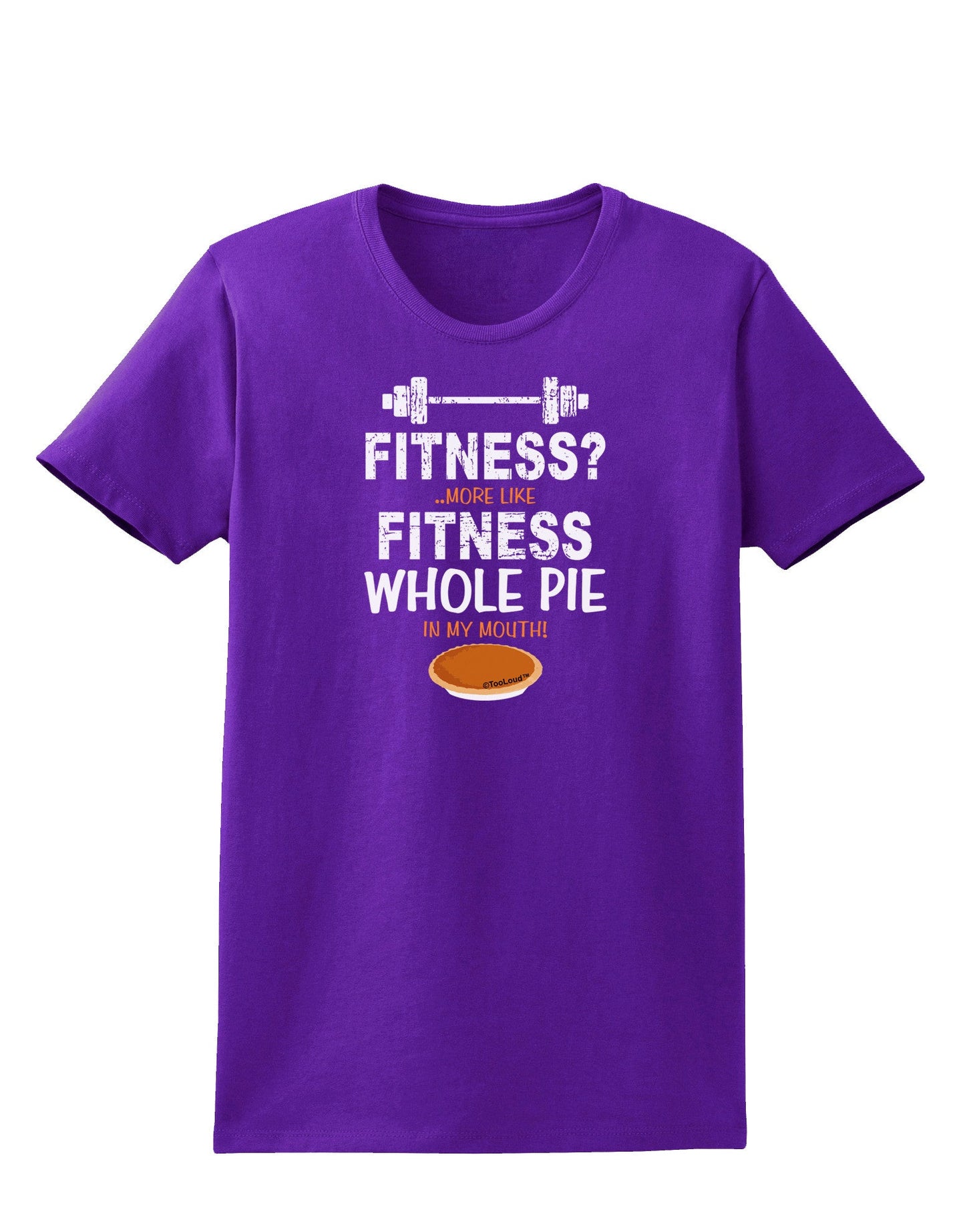 Fitness Whole Pie Womens Dark T-Shirt-TooLoud-Purple-X-Small-Davson Sales