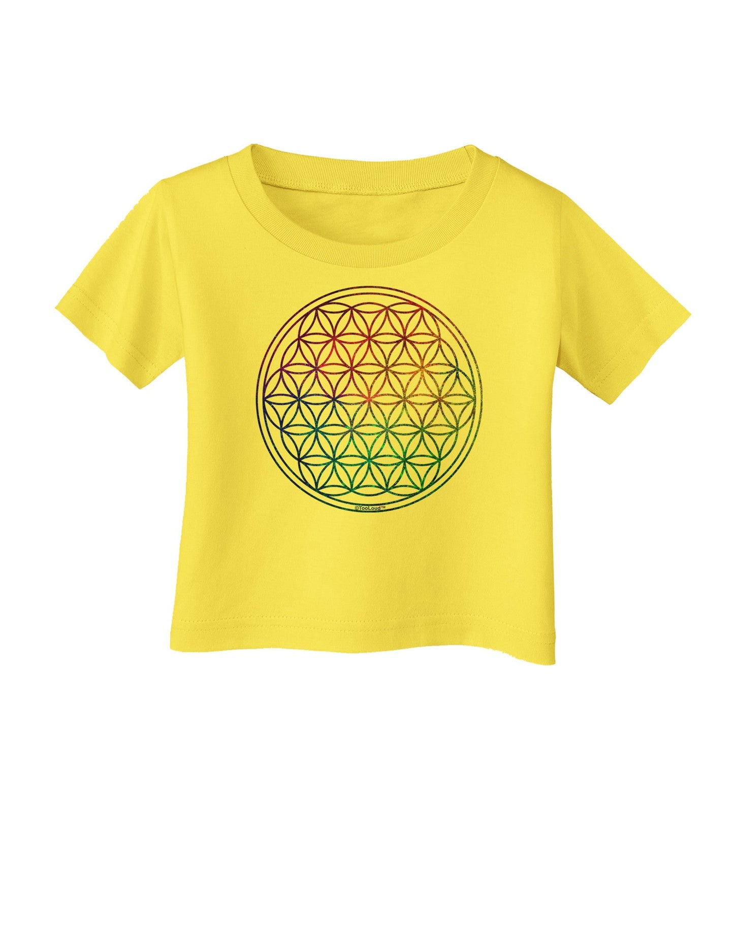 Flower of Life Circle Infant T-Shirt-Infant T-Shirt-TooLoud-Yellow-06-Months-Davson Sales