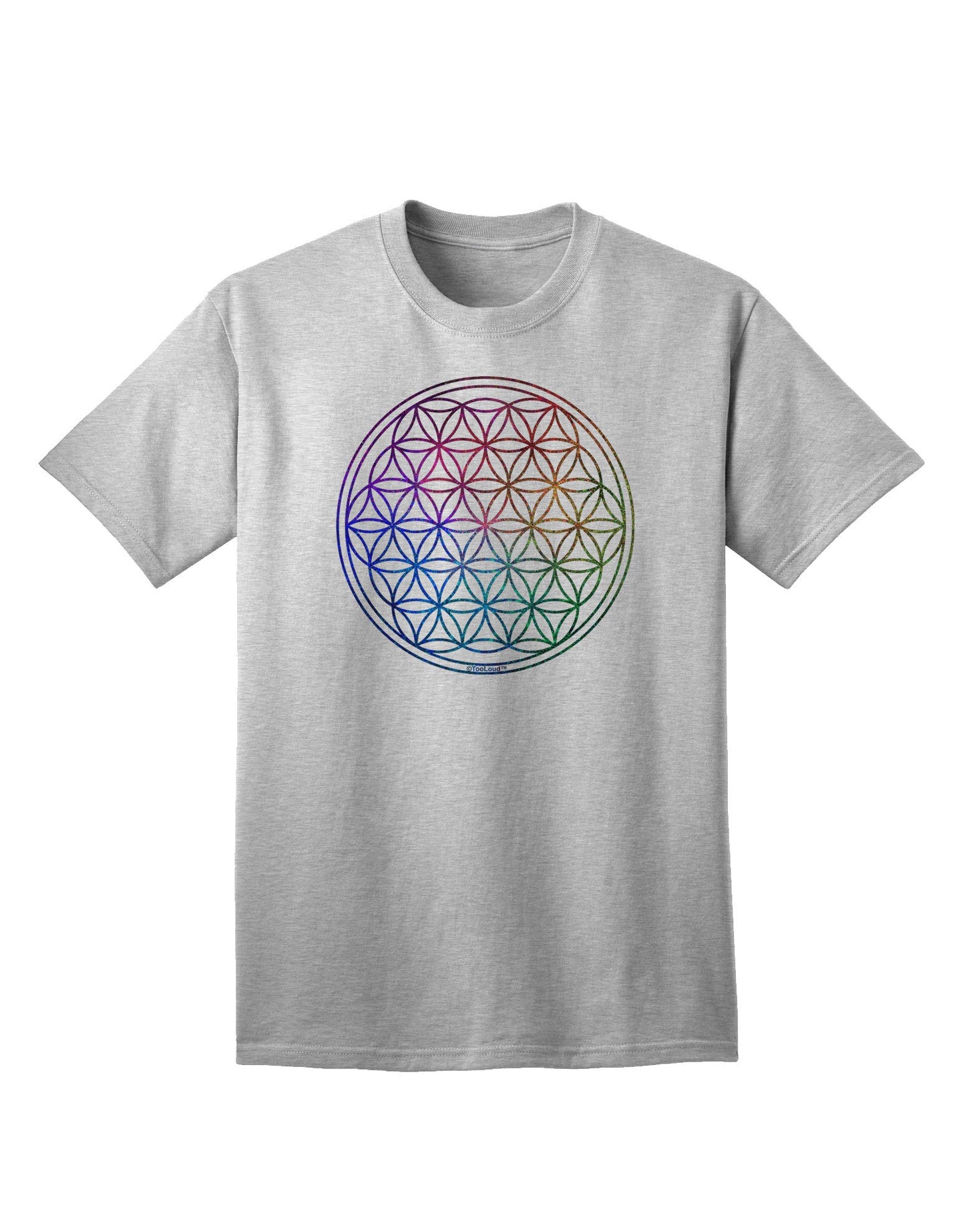Flower of Life Circle - Premium Adult T-Shirt Collection-Mens T-shirts-TooLoud-AshGray-Small-Davson Sales