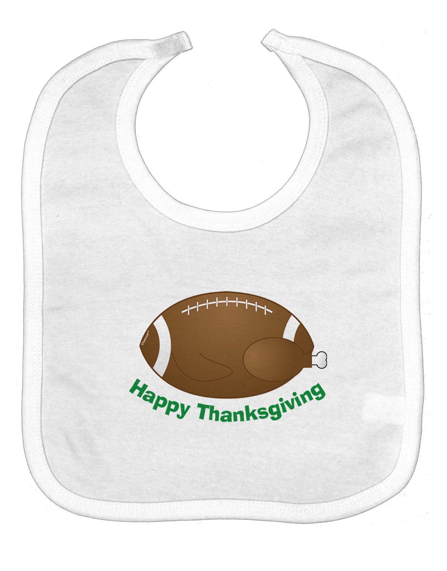Football Turkey Happy Thanksgiving Baby Bib