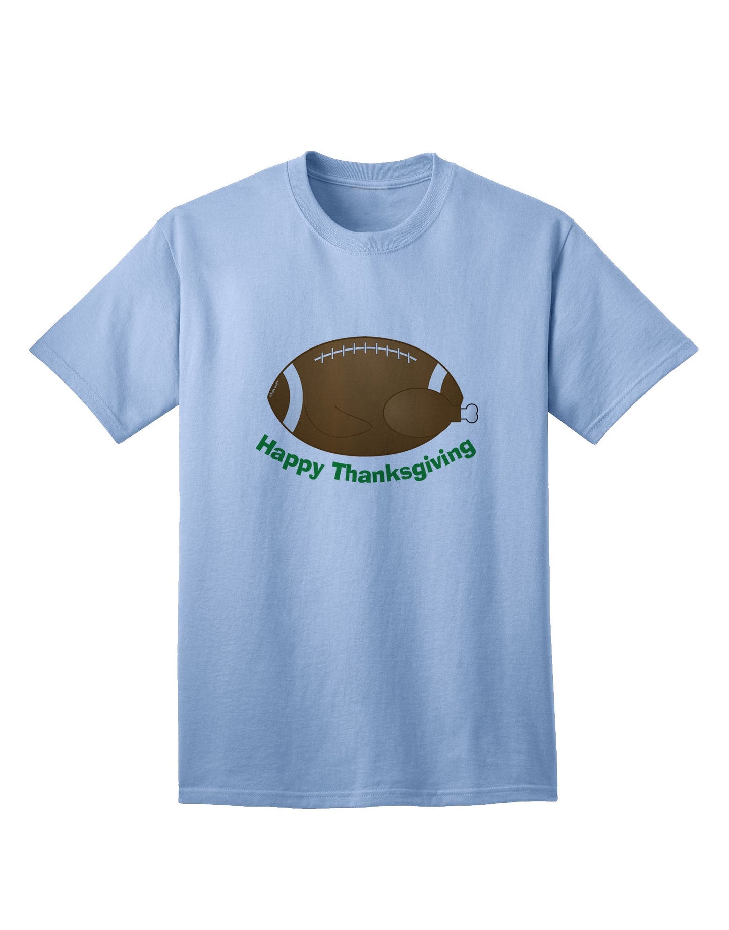 Football Turkey Happy Thanksgiving - Premium Adult T-Shirt for Holiday Celebrations-Mens T-shirts-TooLoud-Light-Blue-Small-Davson Sales
