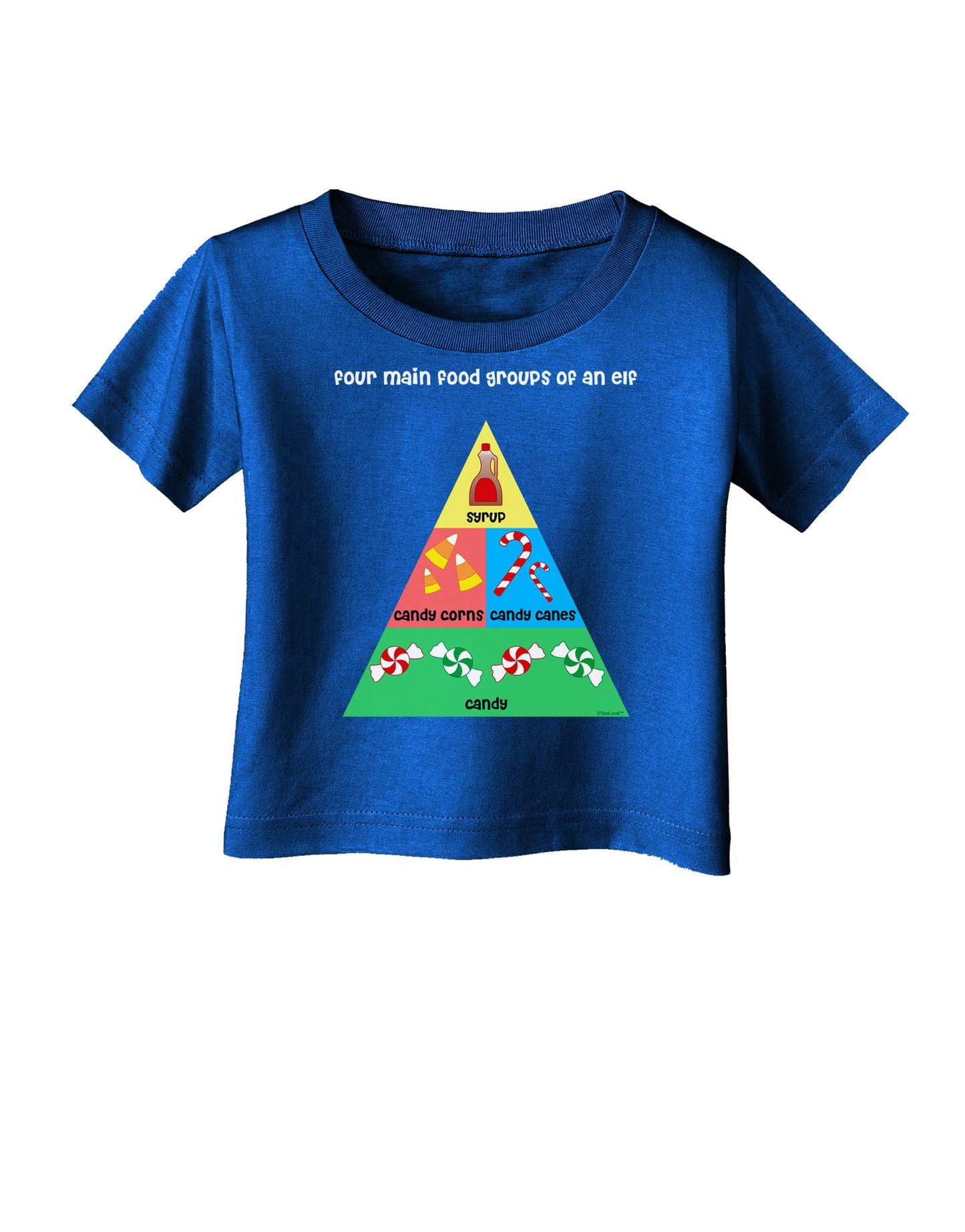 Four Main Food Groups of an Elf - Christmas Infant T-Shirt Dark-Infant T-Shirt-TooLoud-Red-06-Months-Davson Sales