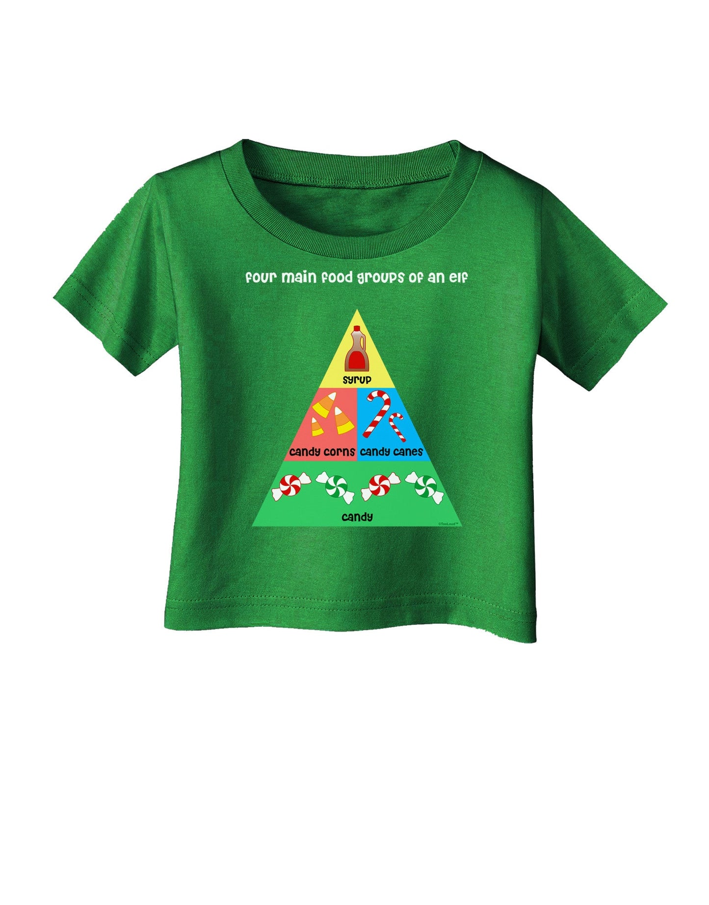 Four Main Food Groups of an Elf - Christmas Infant T-Shirt Dark-Infant T-Shirt-TooLoud-Royal-Blue-06-Months-Davson Sales