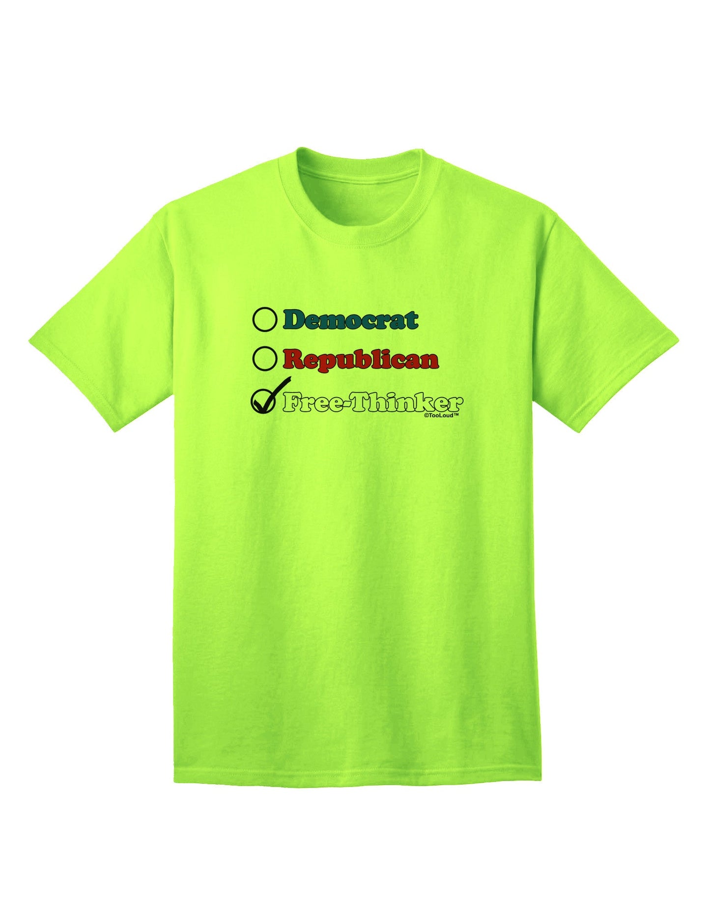 Free Thinker Checklist Adult T-Shirt-unisex t-shirt-TooLoud-Neon-Green-Small-Davson Sales