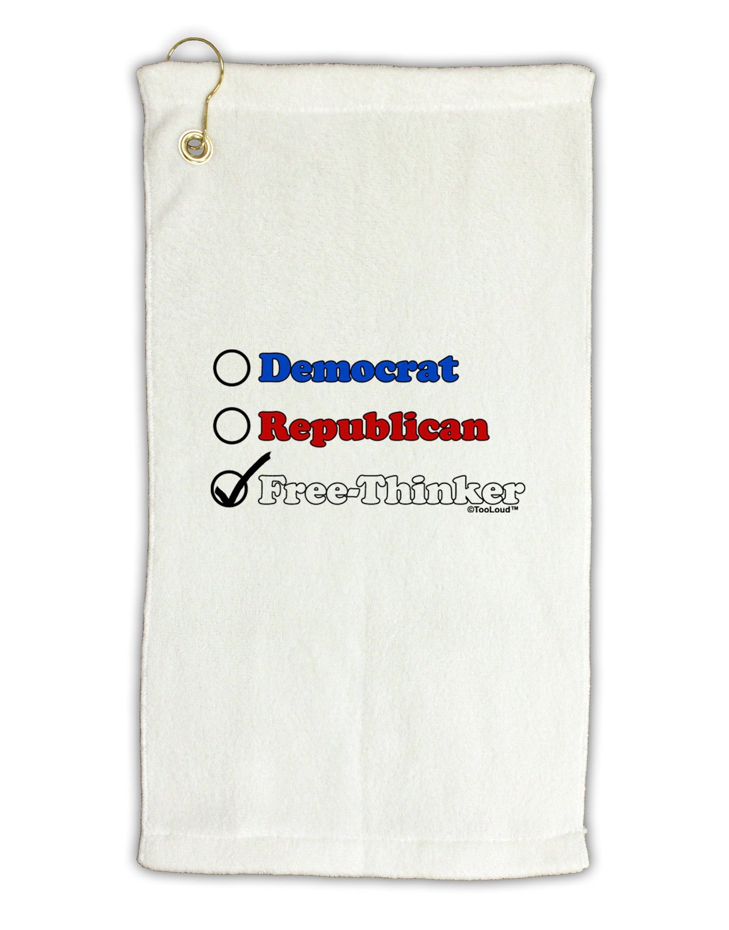 Free Thinker Checklist Micro Terry Gromet Golf Towel 11"x19-Golf Towel-TooLoud-White-Davson Sales