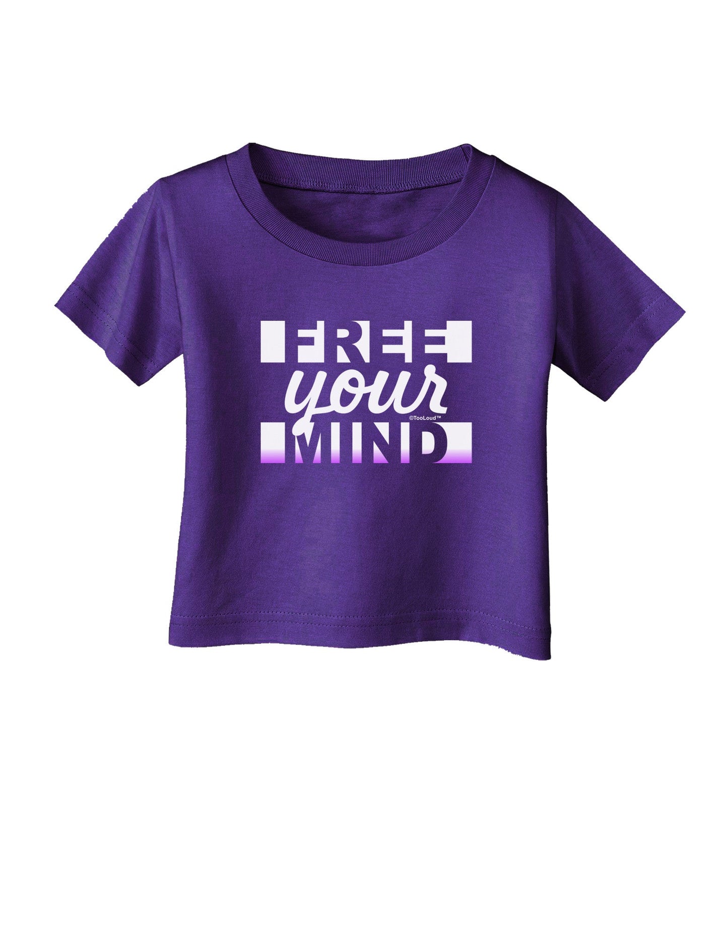 Free Your Mind Text Infant T-Shirt Dark-Infant T-Shirt-TooLoud-Purple-06-Months-Davson Sales