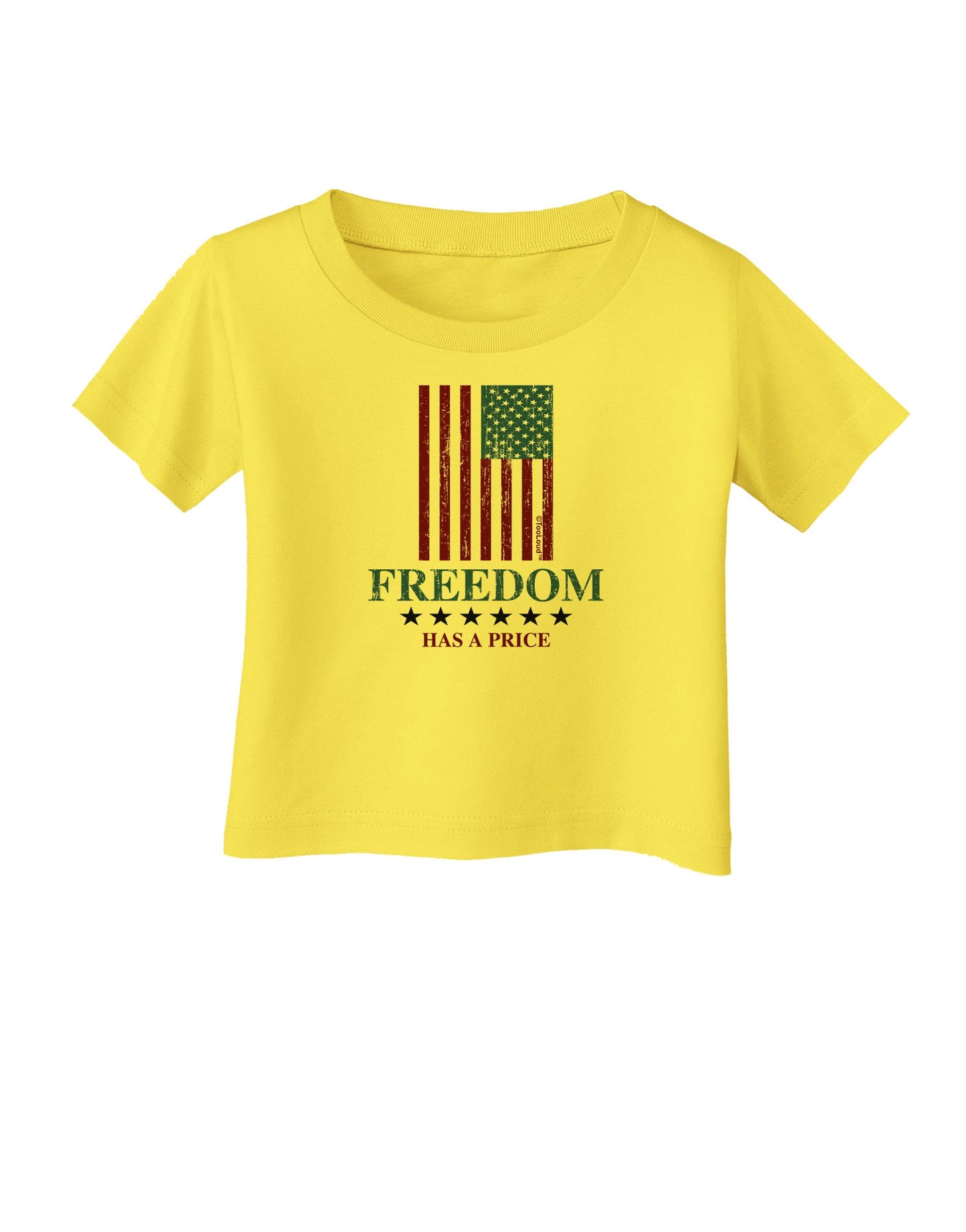 Freedom Flag Color Infant T-Shirt-Infant T-Shirt-TooLoud-Yellow-06-Months-Davson Sales