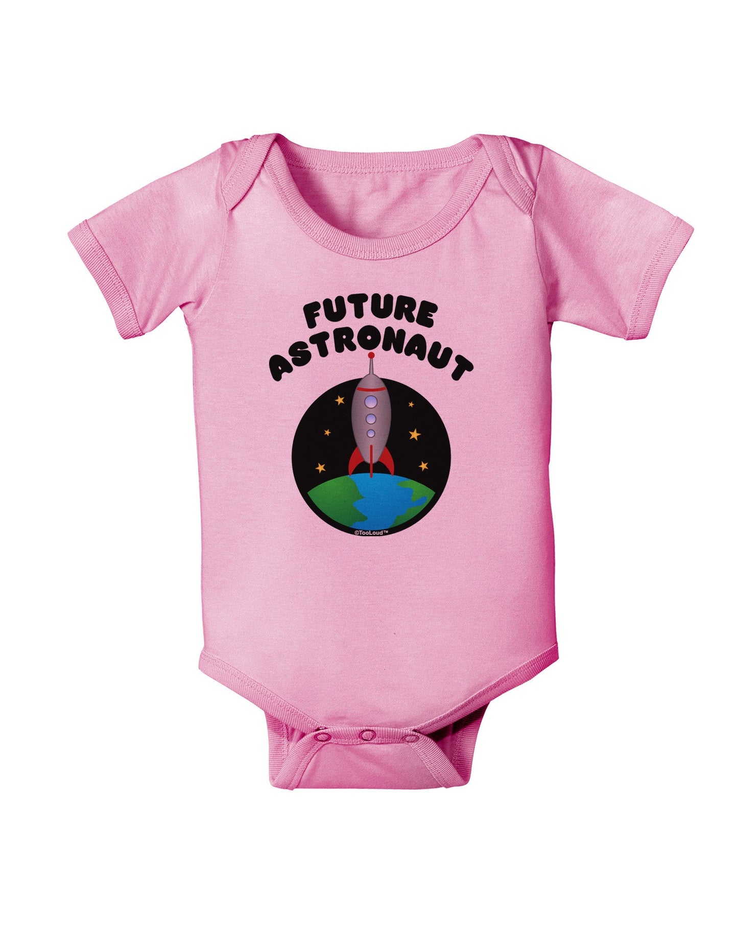 Future Astronaut Color Baby Romper Bodysuit-Baby Romper-TooLoud-Pink-06-Months-Davson Sales