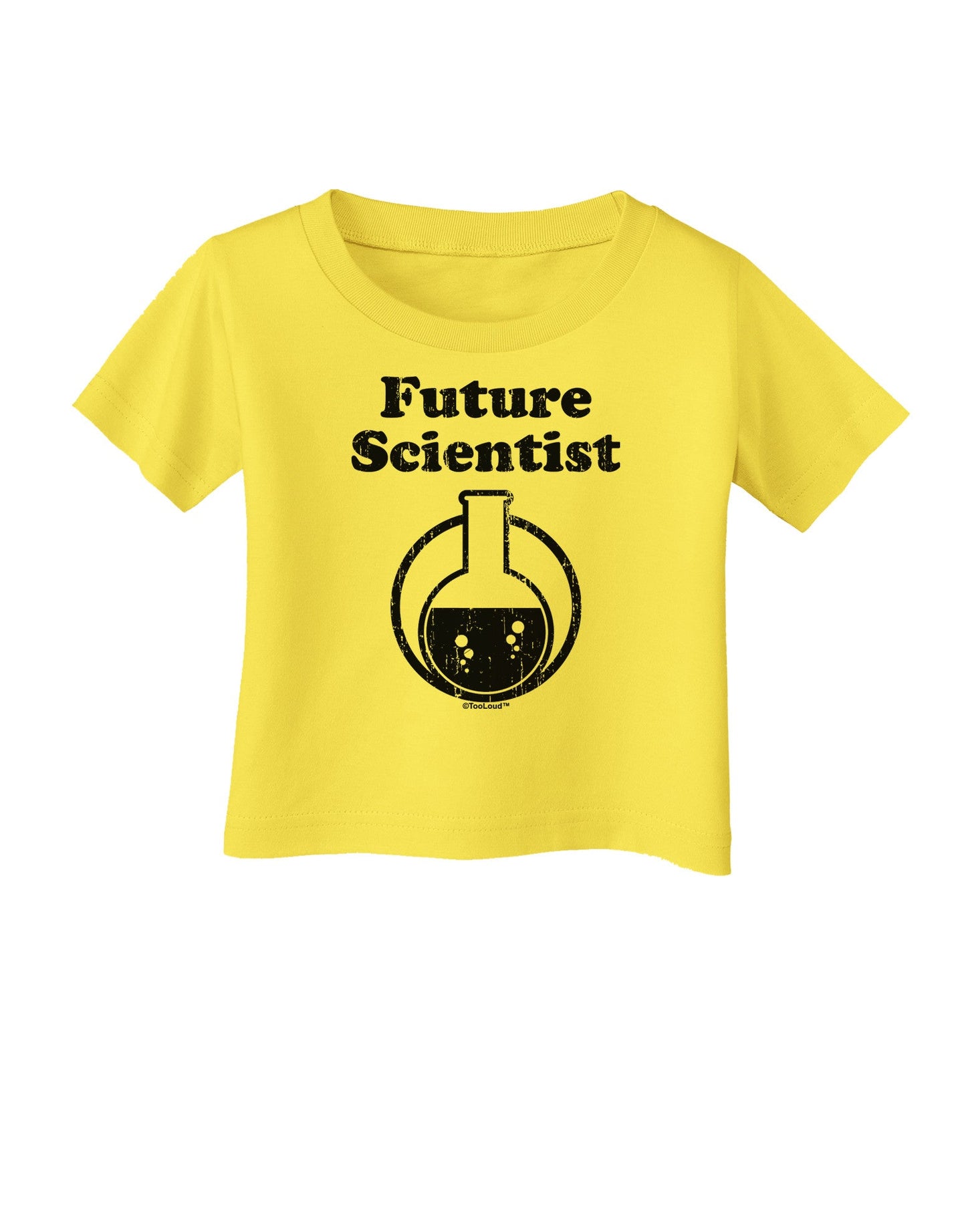 Future Scientist Distressed Infant T-Shirt-Infant T-Shirt-TooLoud-Yellow-06-Months-Davson Sales