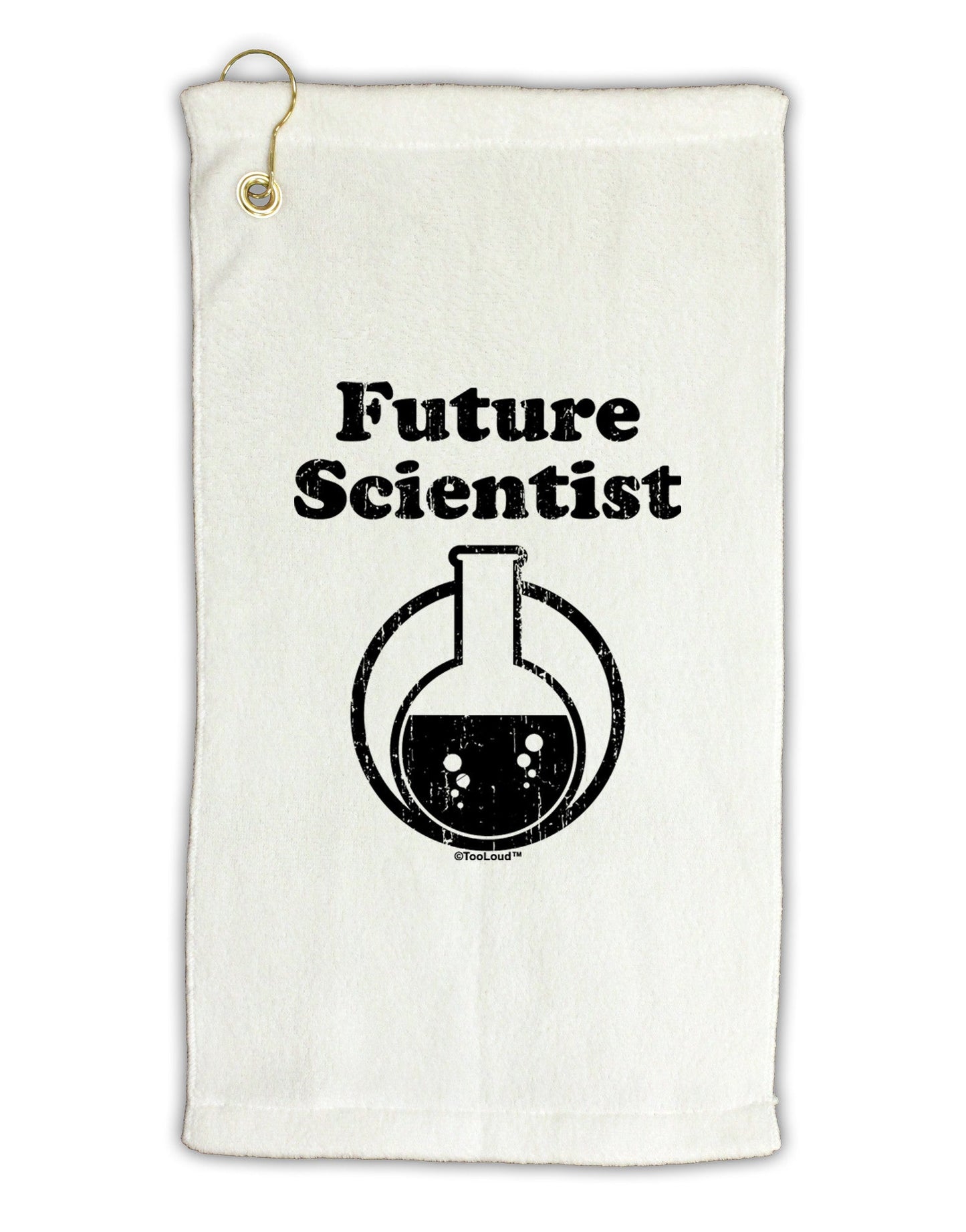 Future Scientist Distressed Micro Terry Gromet Golf Towel 11"x19-Golf Towel-TooLoud-White-Davson Sales