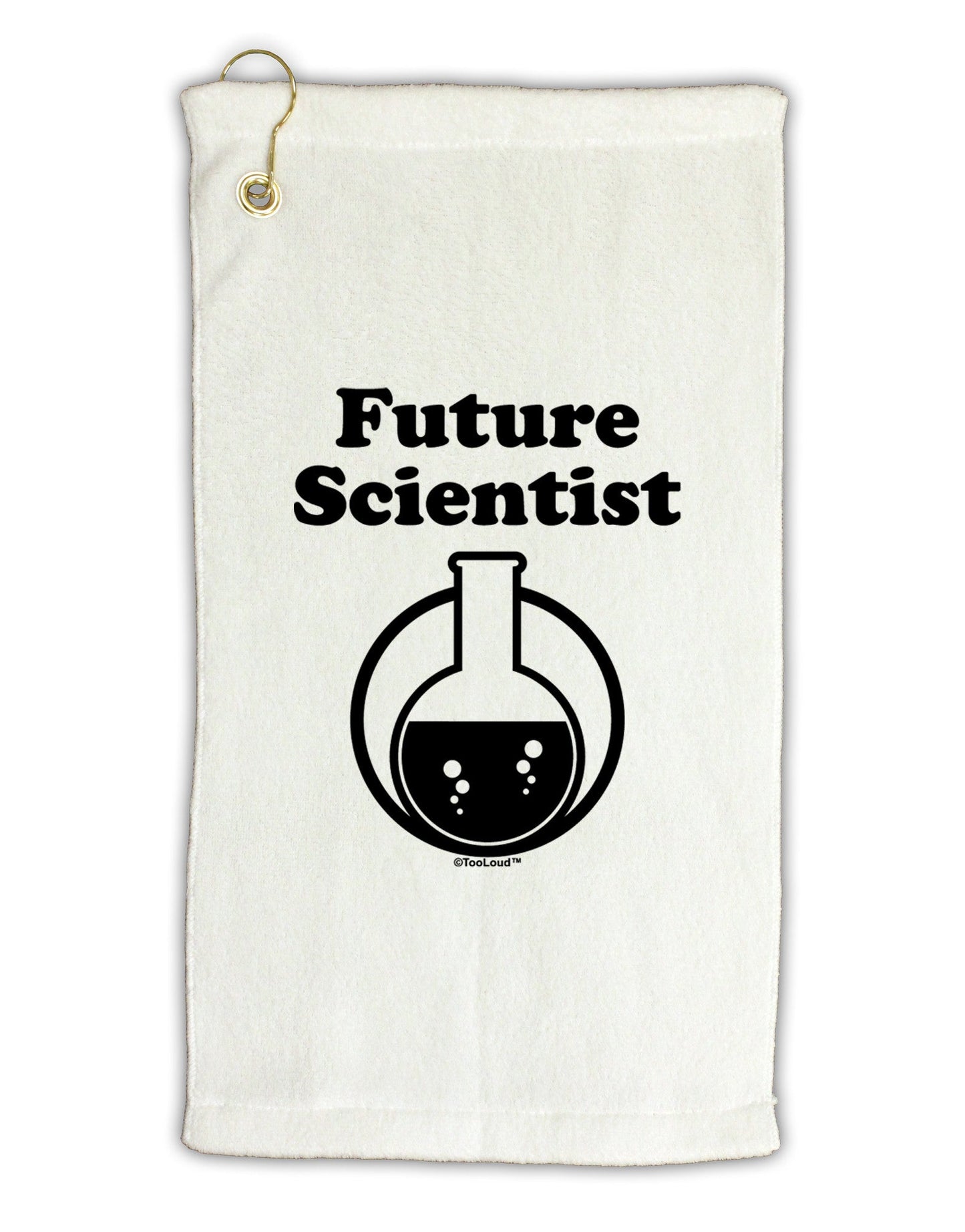 Future Scientist Micro Terry Gromet Golf Towel 11"x19-Golf Towel-TooLoud-White-Davson Sales