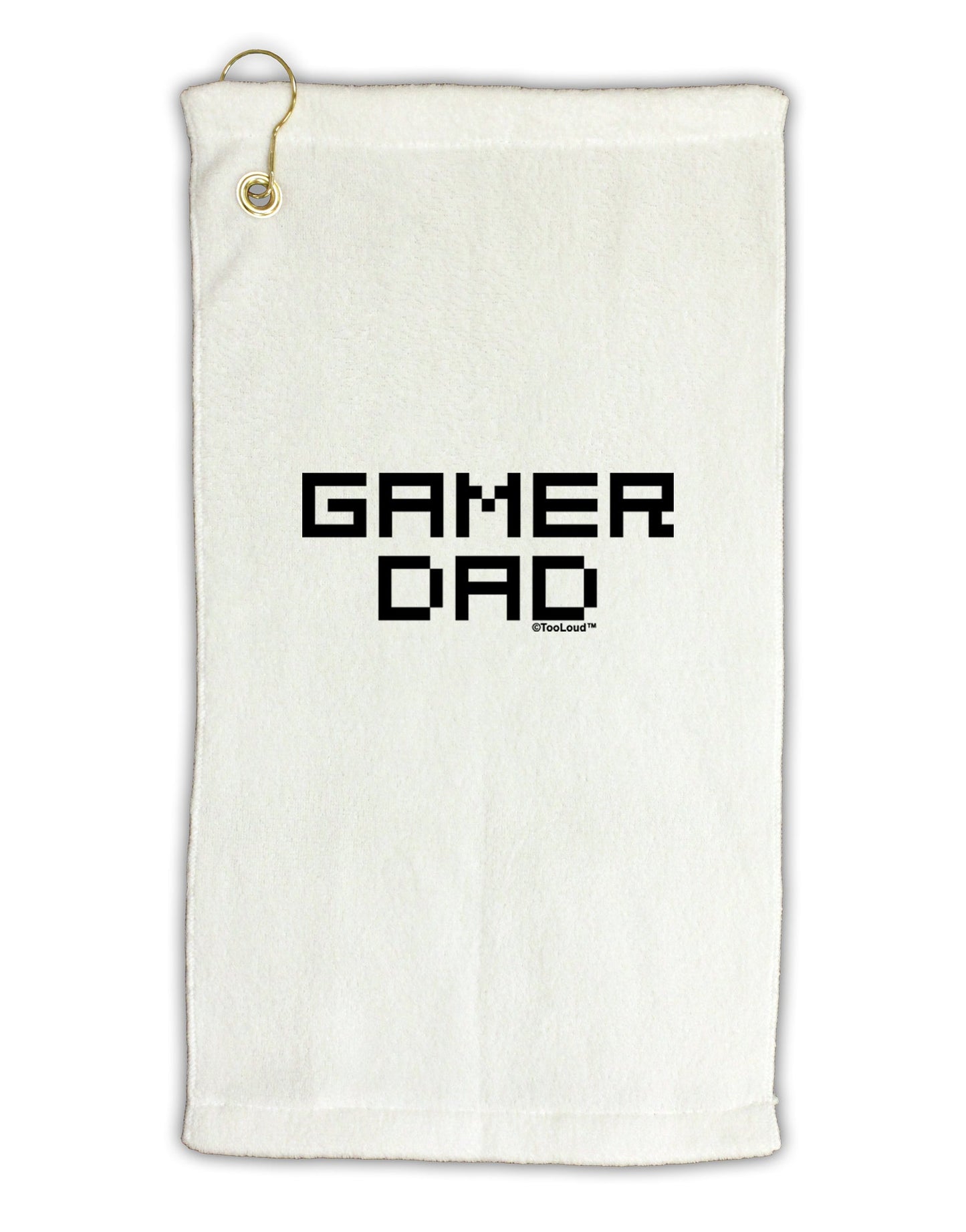 Gamer Dad Micro Terry Gromet Golf Towel 16 x 25 inch by TooLoud-Golf Towel-TooLoud-White-Davson Sales